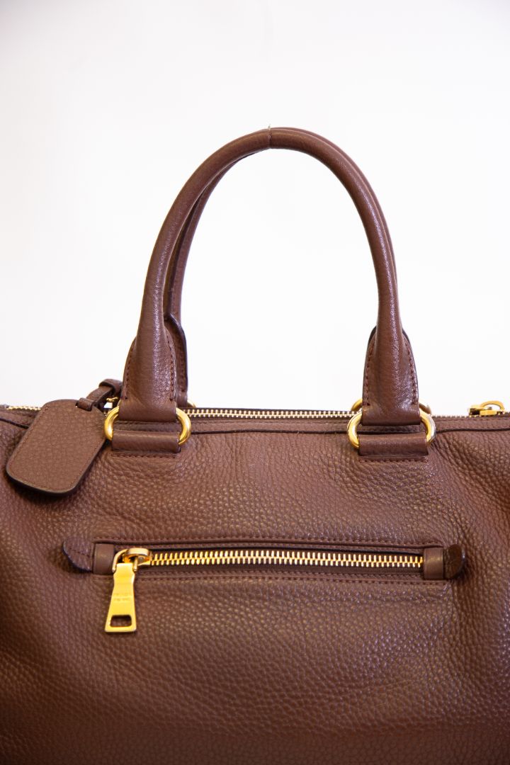 Prada Top Handle Handbag Brown