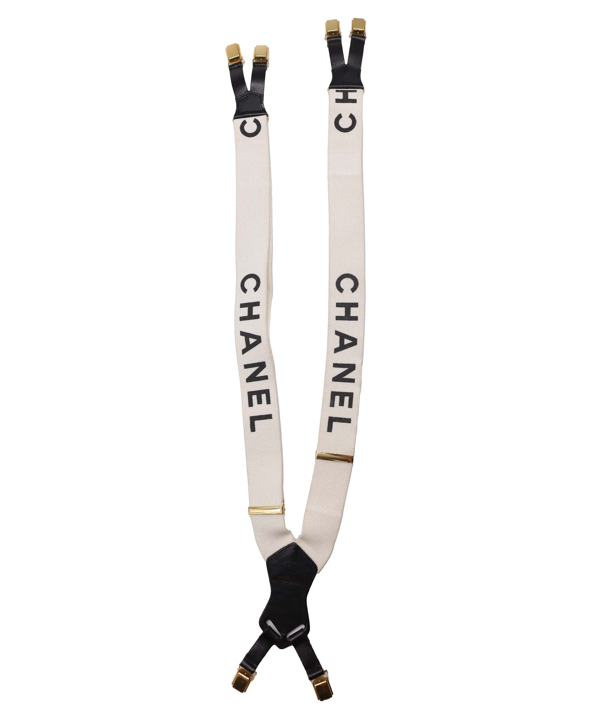 Chanel Logo Suspender White DXBK0099