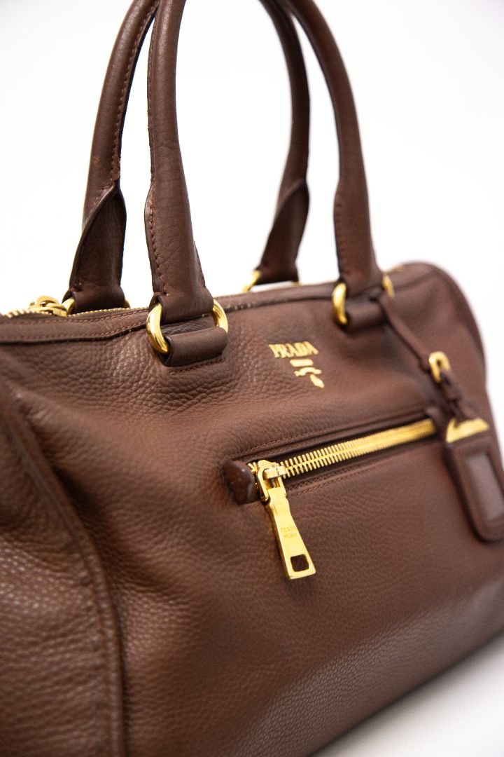 Prada Top Handle Handbag Brown