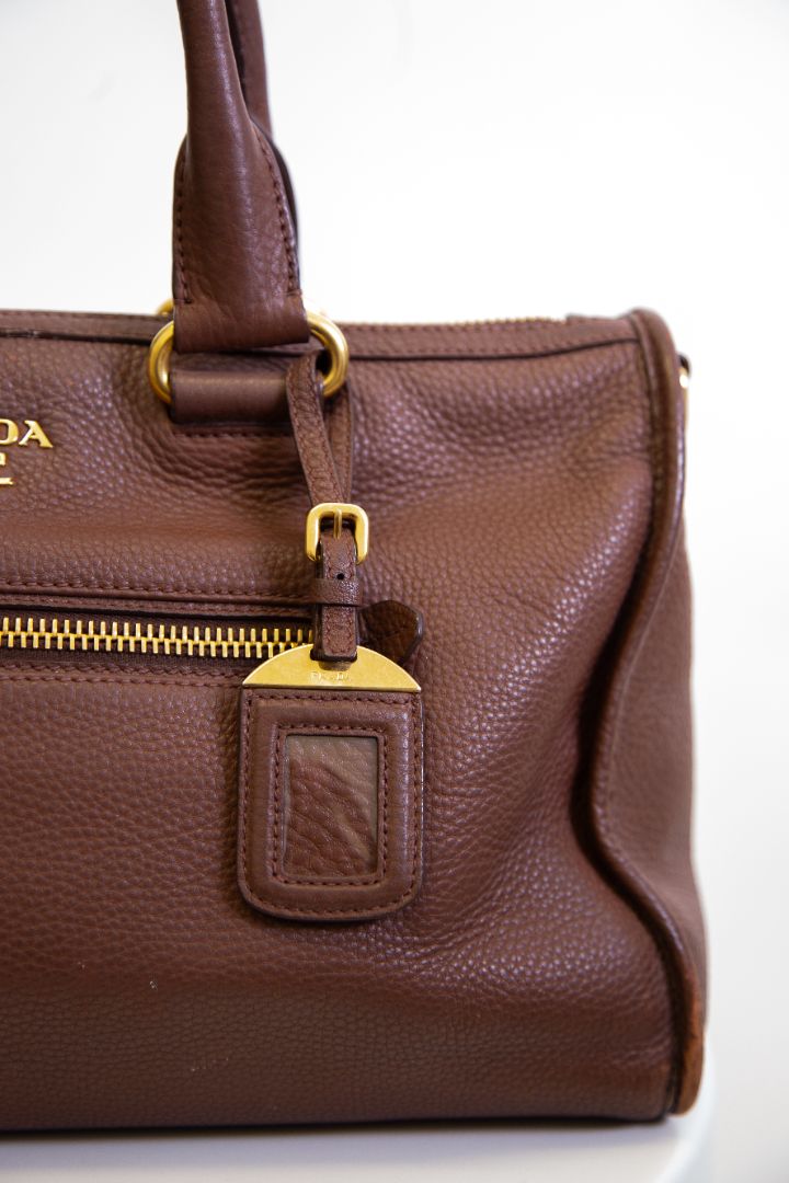 Prada Top Handle Handbag Brown
