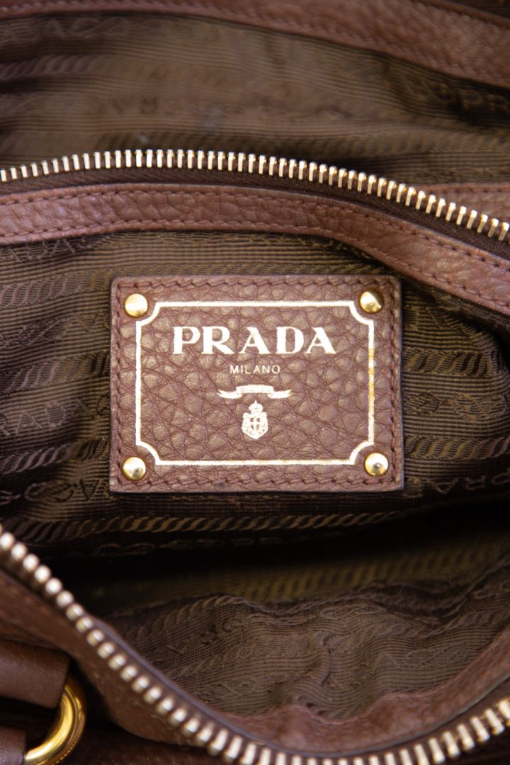 Prada Top Handle Handbag Brown