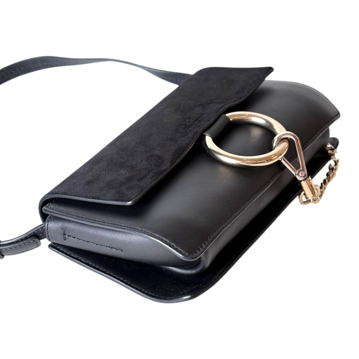 Chloe Black Faye in Suede & Leather Bag