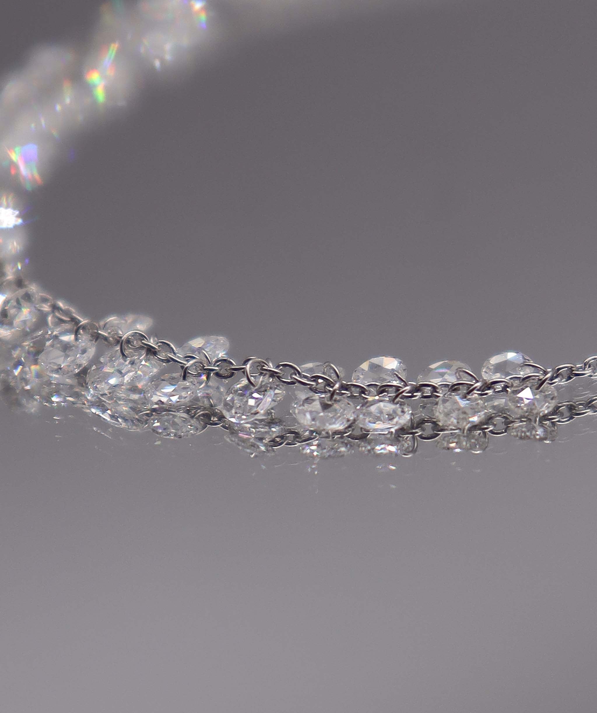 1.89ct Rose Cut Diamond Bracelet White Gold B3307