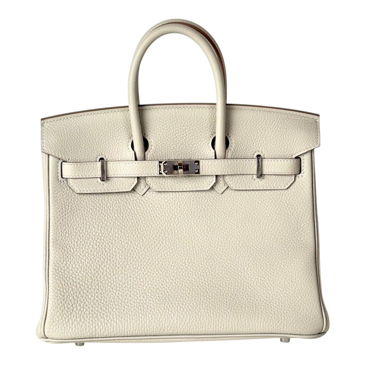Hermes Birkin 25cm in Gris Perle & Nata Togo