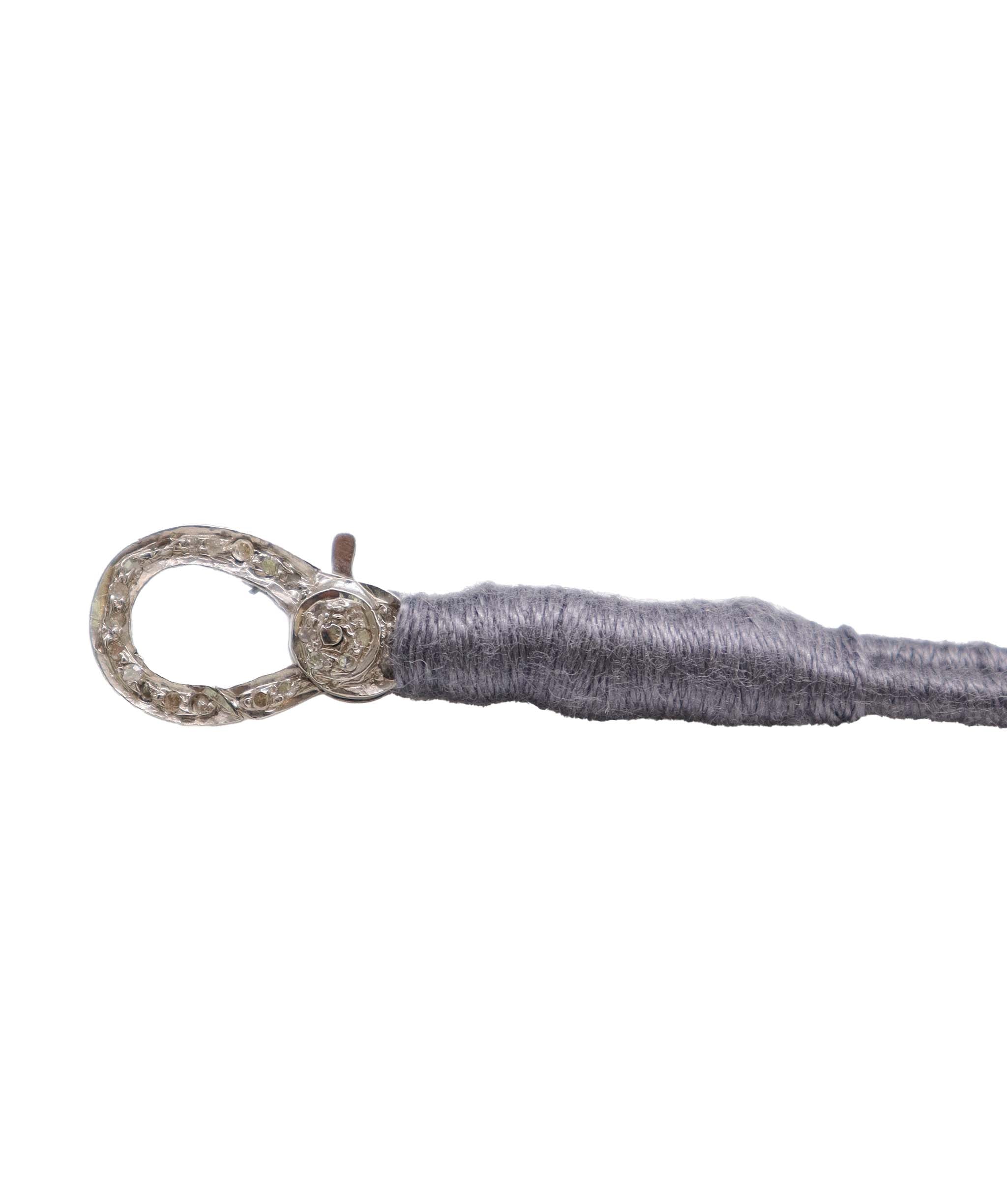Multi-colour Sapphire & Diamond Grey Thread Friendship Bracelet DXBCD2251
