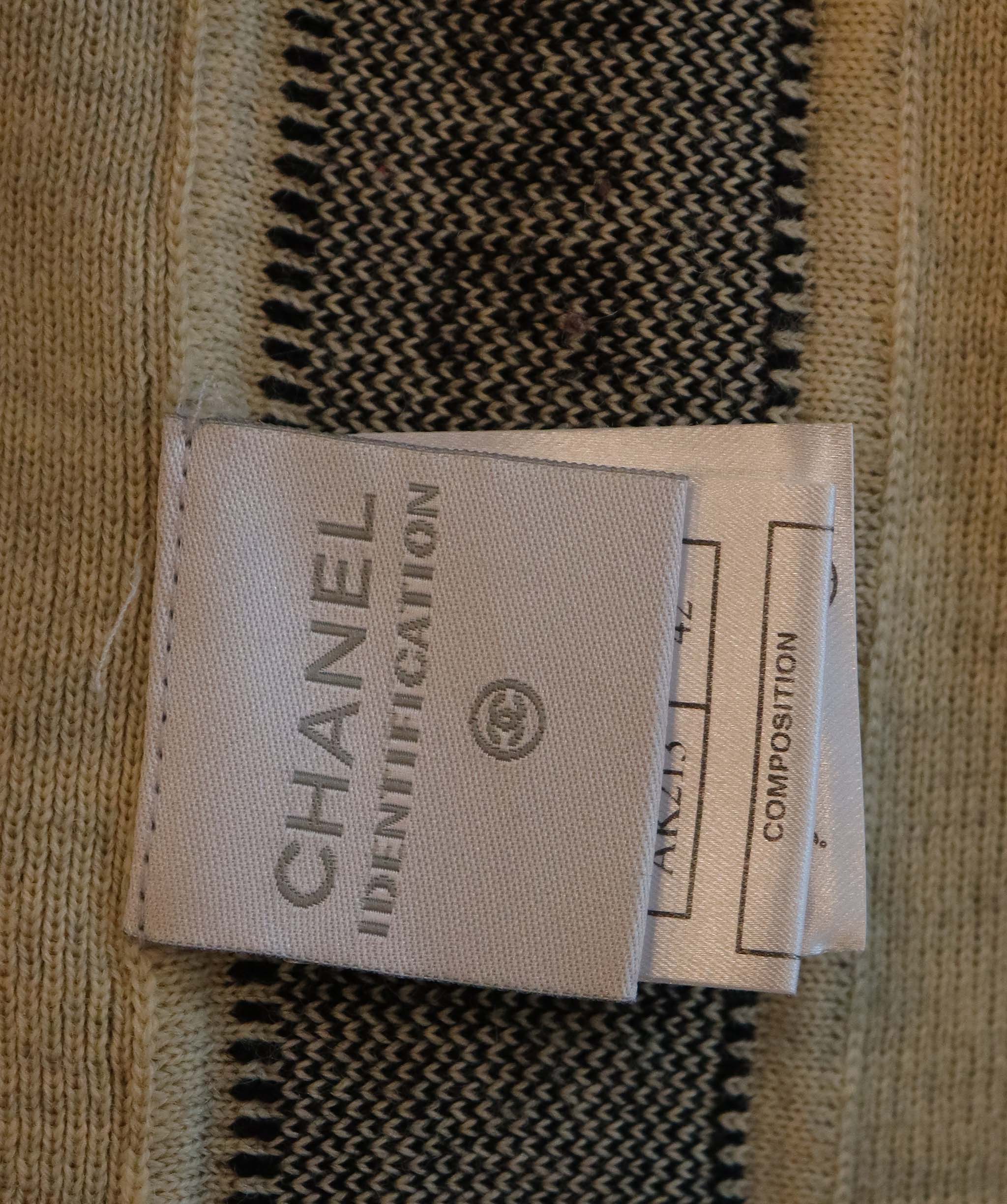 Chanel Sport Side Line Knit Jacket Beige DXBS6051