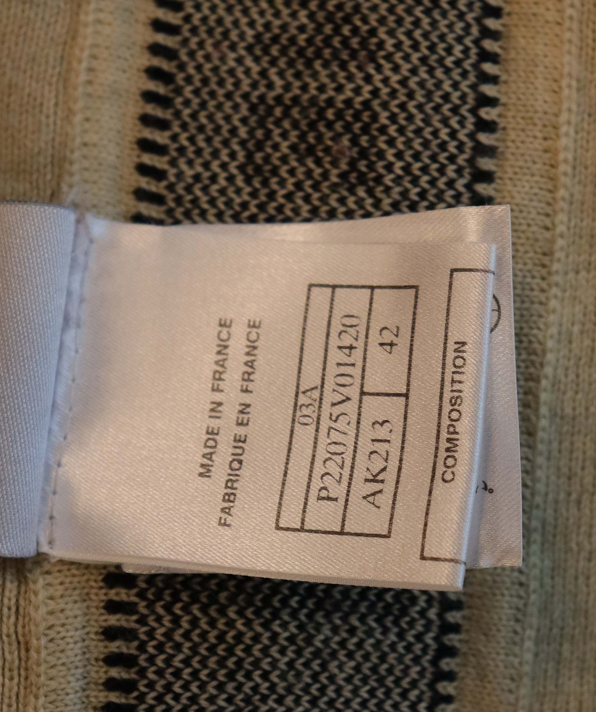 Chanel Sport Side Line Knit Jacket Beige DXBS6051