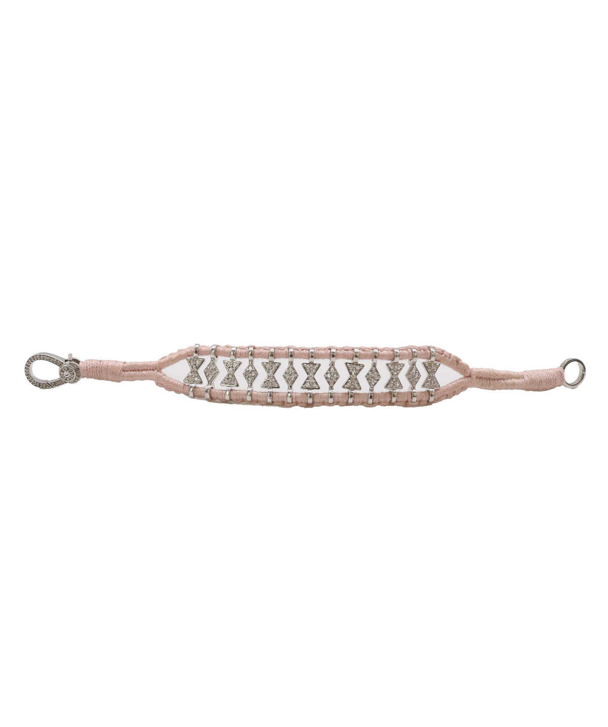 Diamond Kite Light Pink Thread Friendship Bracelet DXBCD2253