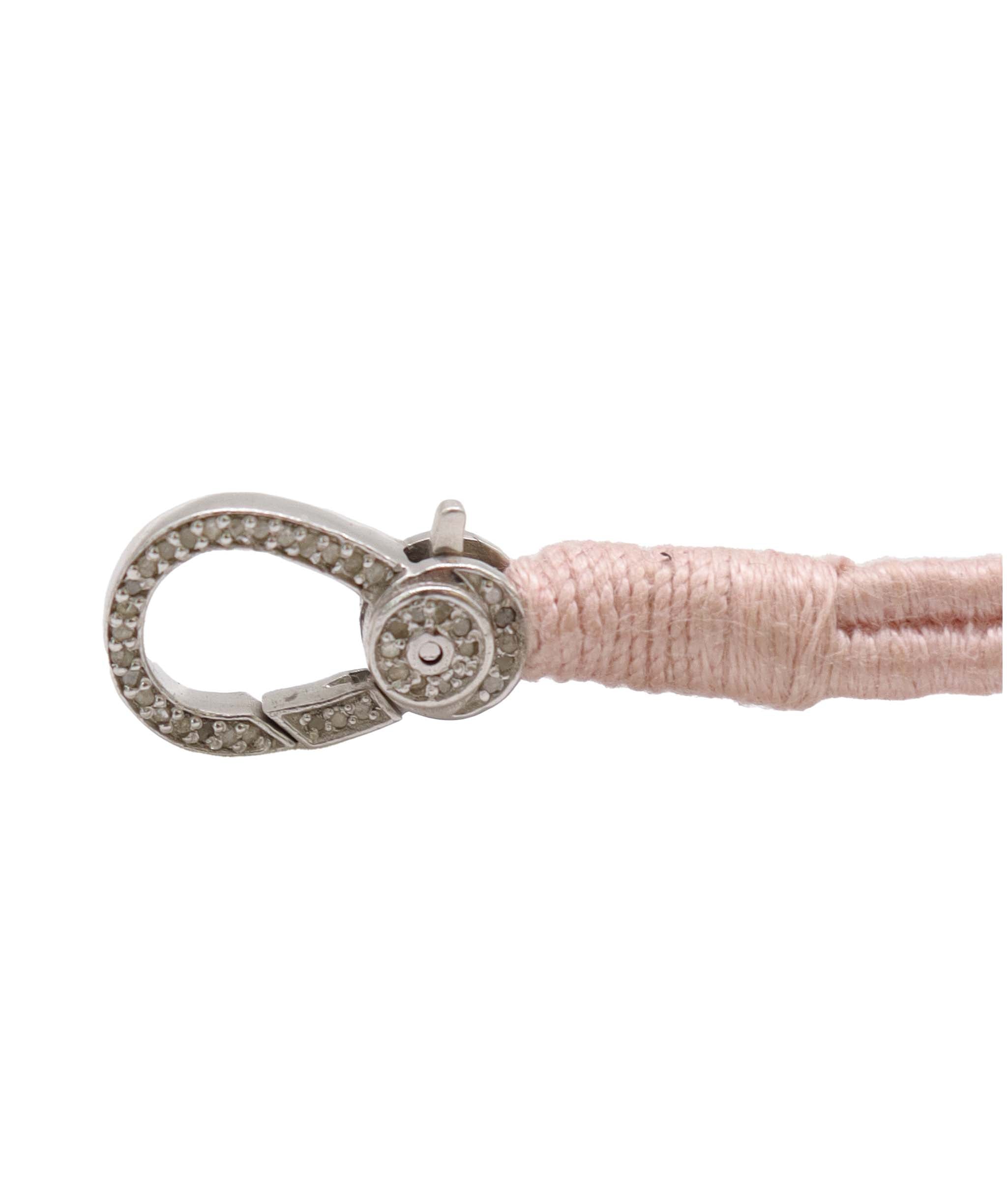 Diamond Kite Light Pink Thread Friendship Bracelet DXBCD2253
