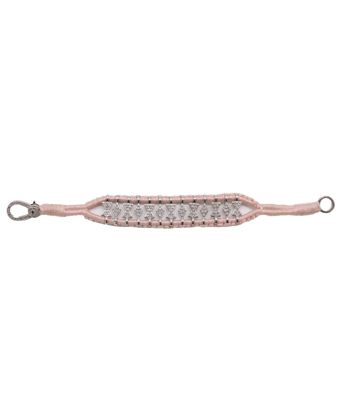 Diamond Kite Light Pink Thread Friendship Bracelet DXBCD2253