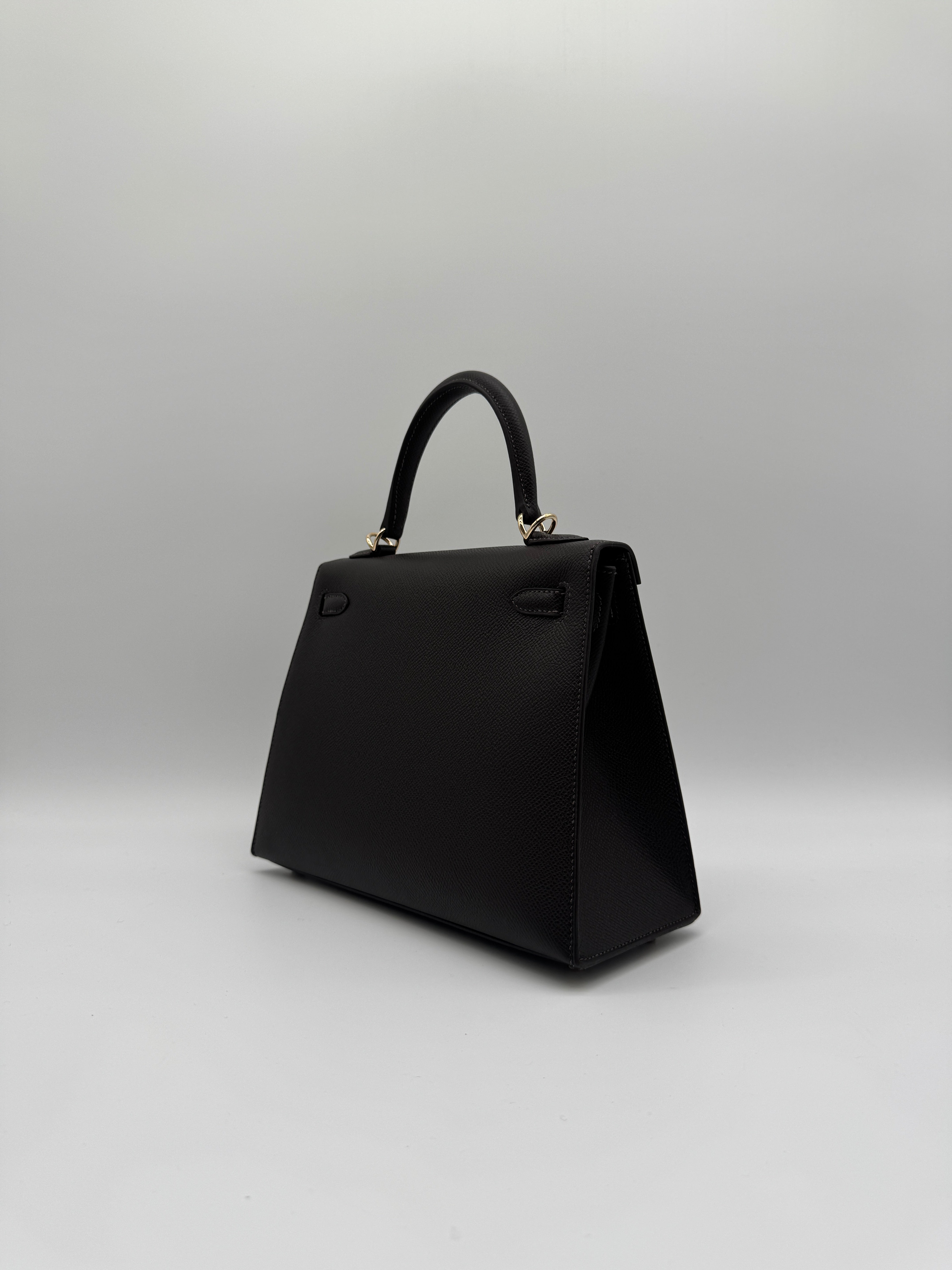 Hermès Kelly 25 Bai Brun Epsom Permabass Hardware