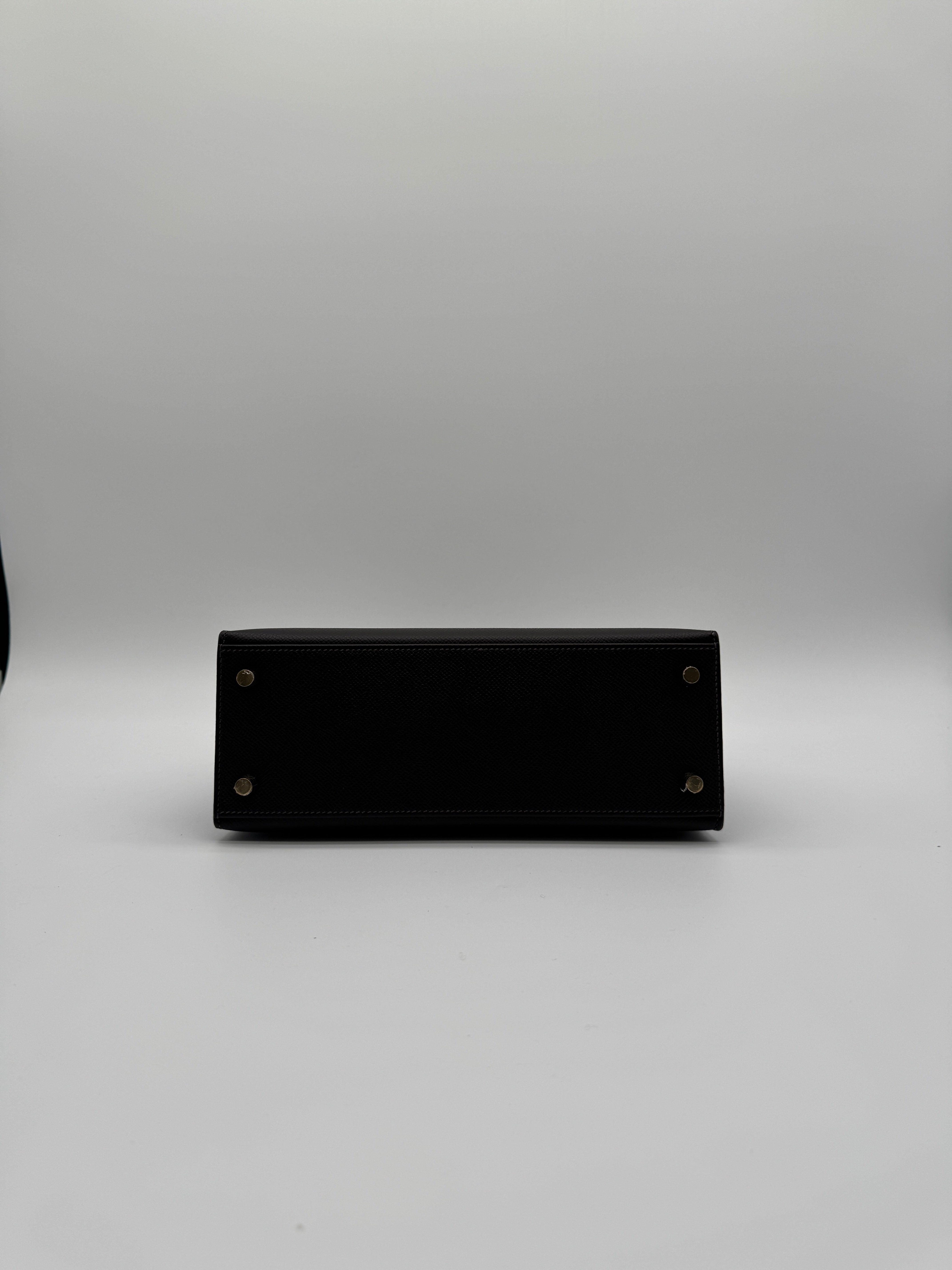 Hermès Kelly 25 Bai Brun Epsom Permabass Hardware