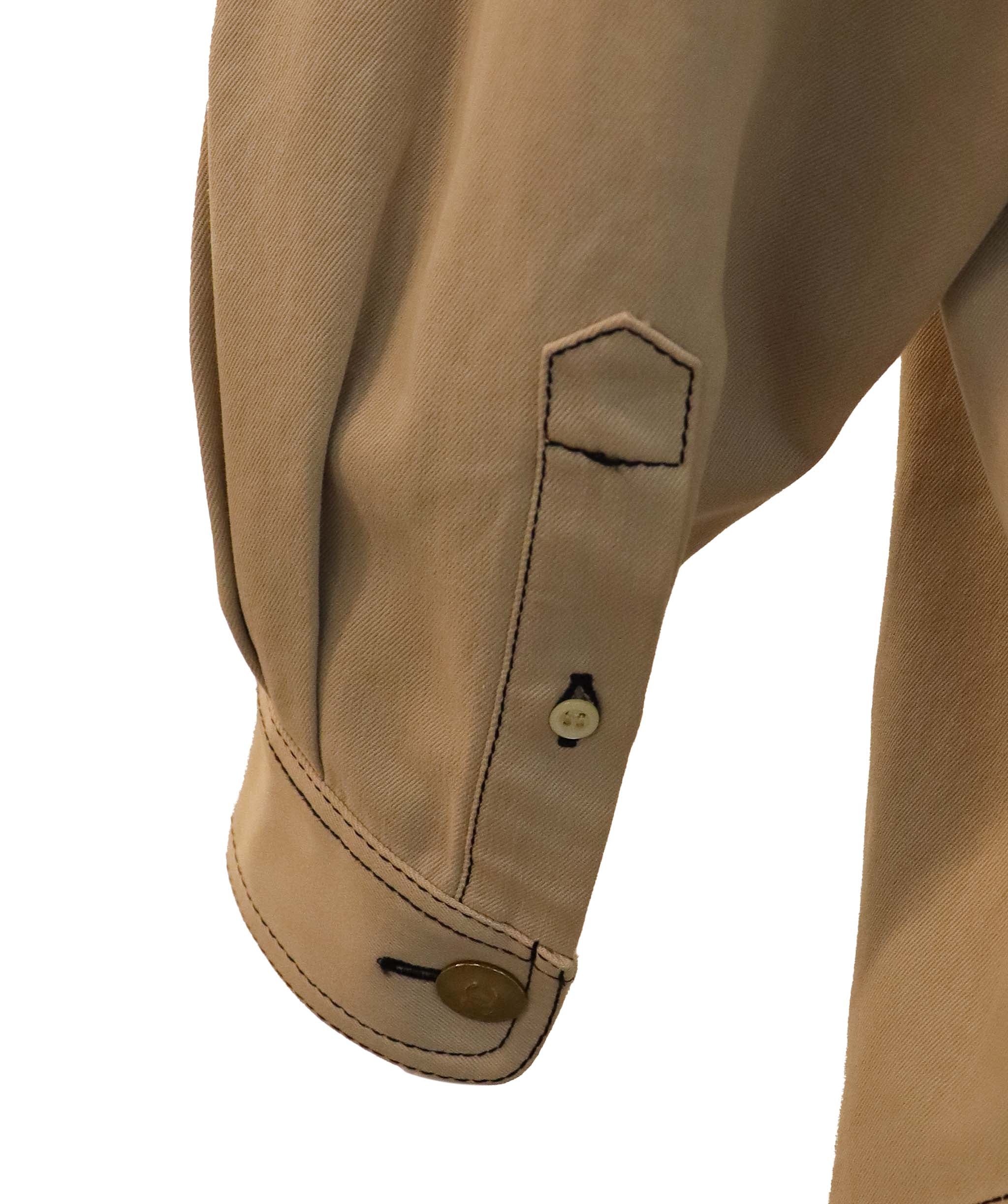 Chanel Gold Button Denim shirt Beige DXBS6056