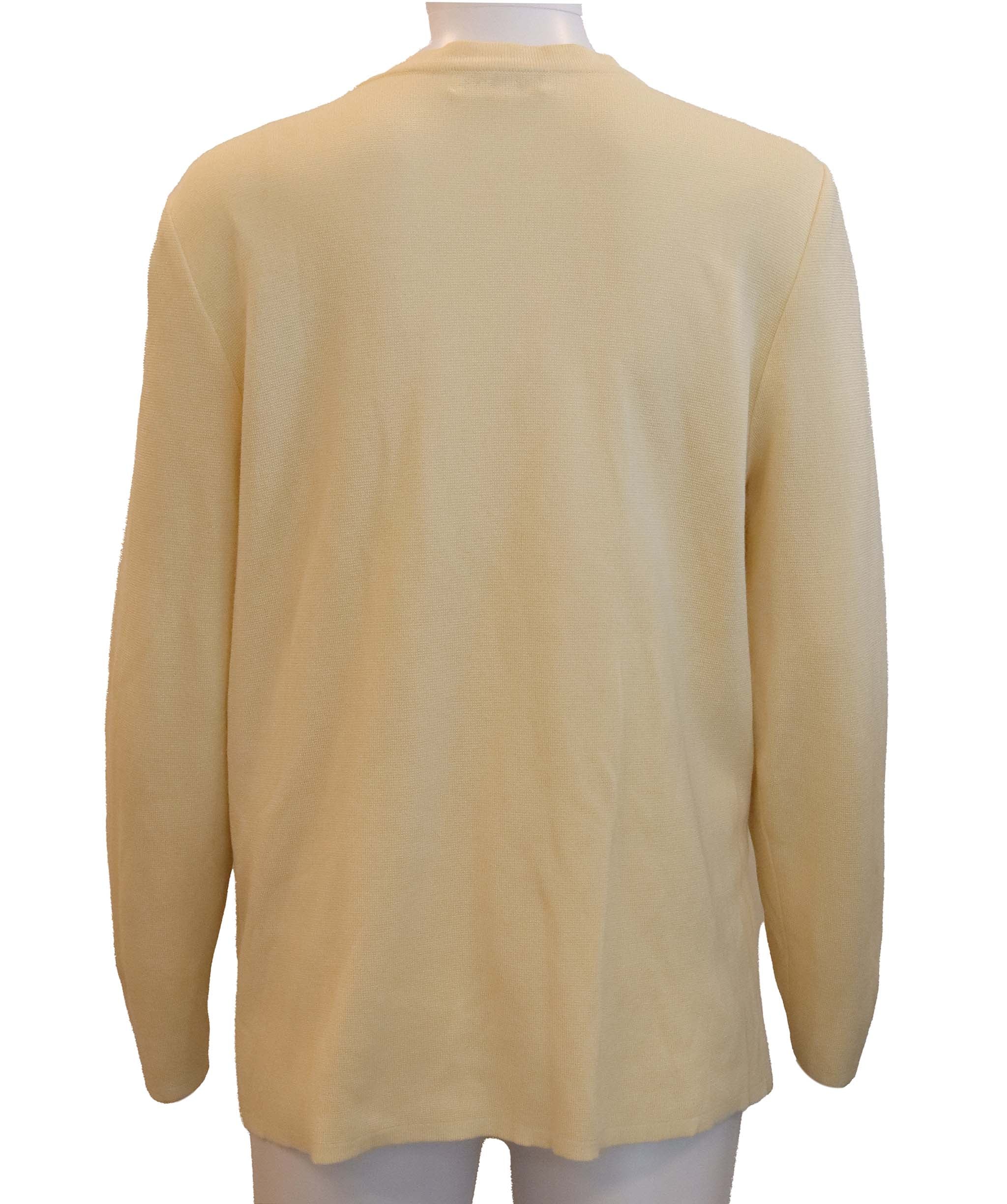 YSL Logo Cardigan Cream DXBS6049