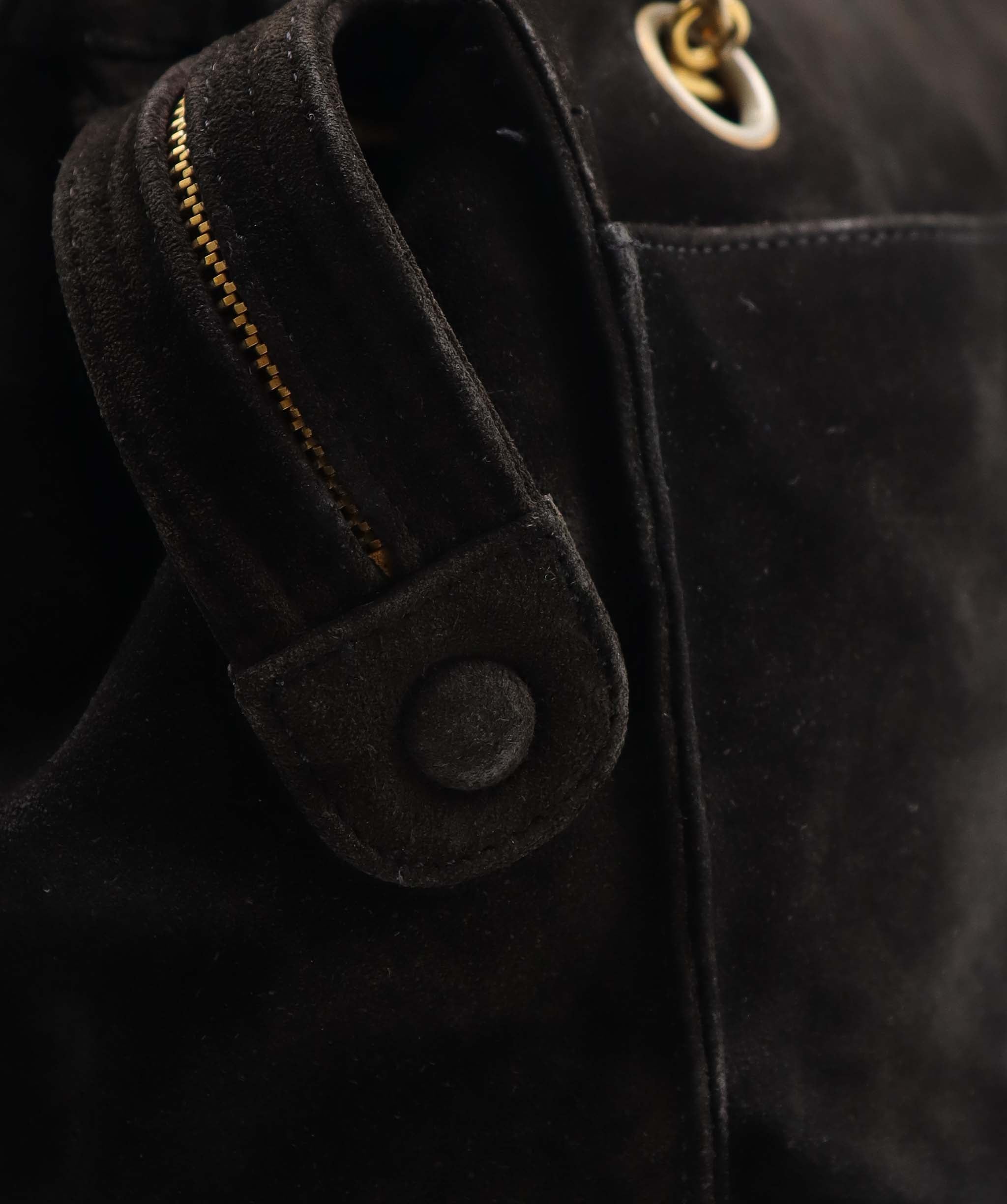 Chanel CC Suede Shoulder Bag Black DXBS6052