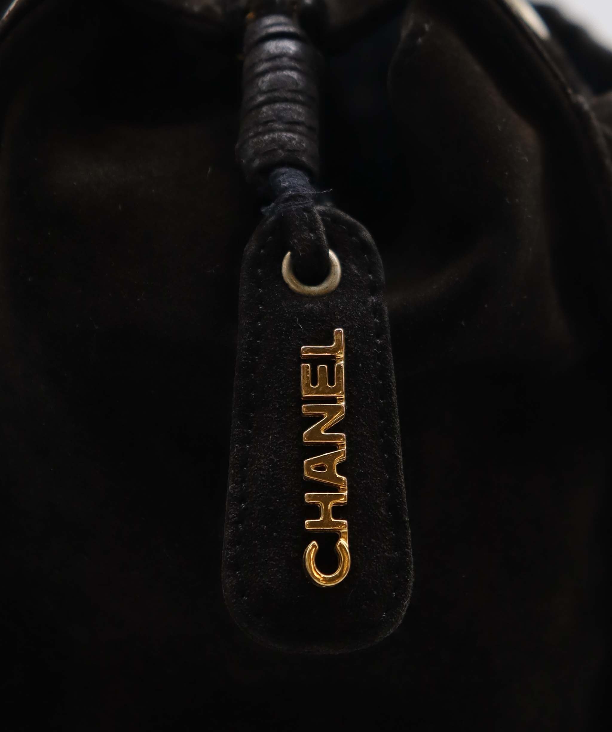 Chanel CC Suede Shoulder Bag Black DXBS6052