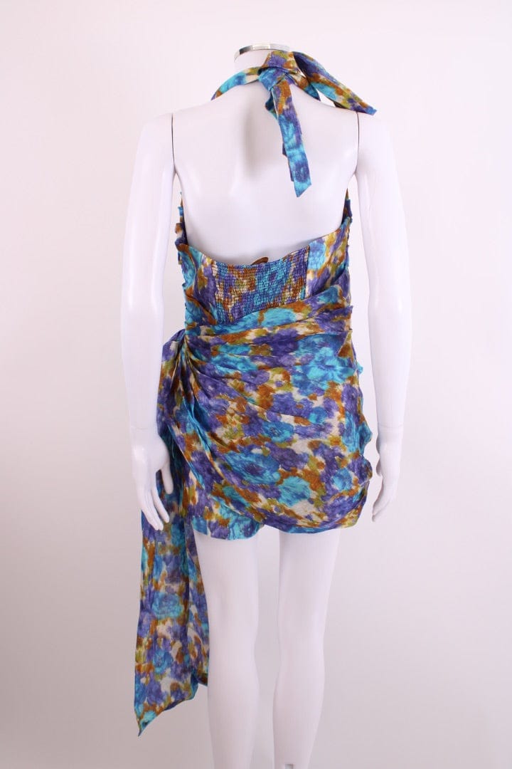 Zimmermann Floral Print Playsuit Blue/ Mustard S