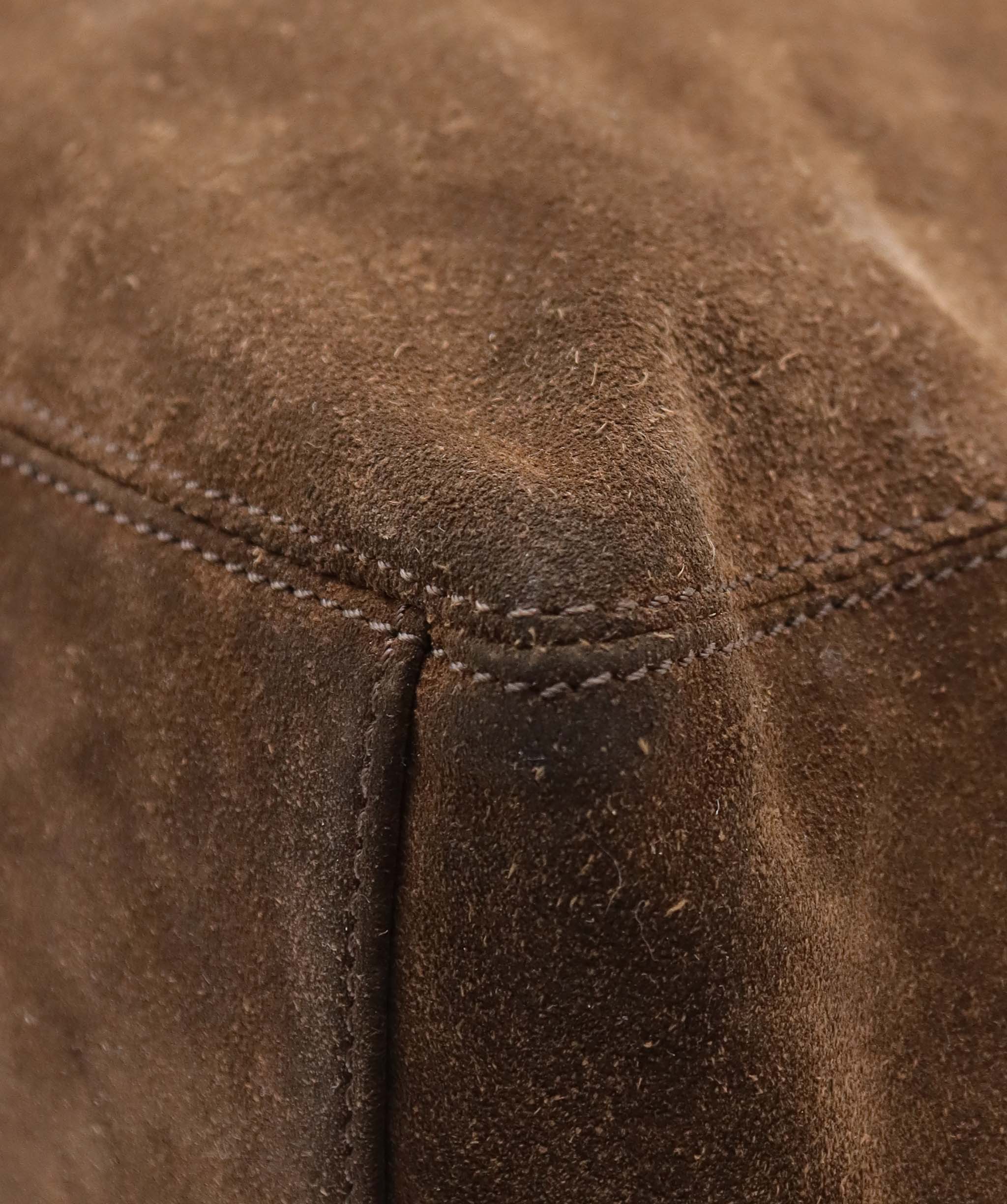 Chanel CC Fringe Tote Bag Brown Suede DXBS6055