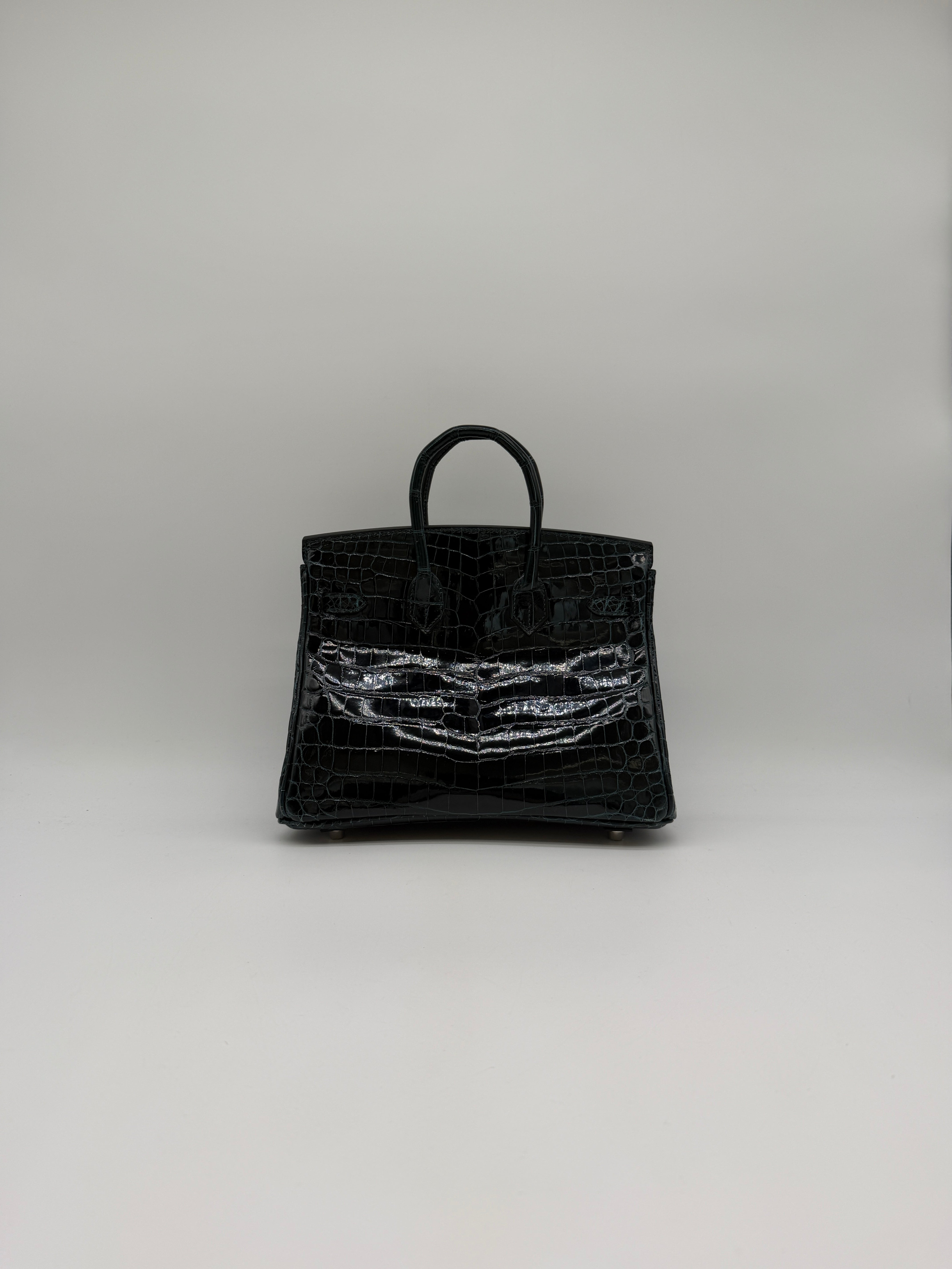 Hermès Birkin 25 Vert Cypress Shiny Nilo Palladium Hardware