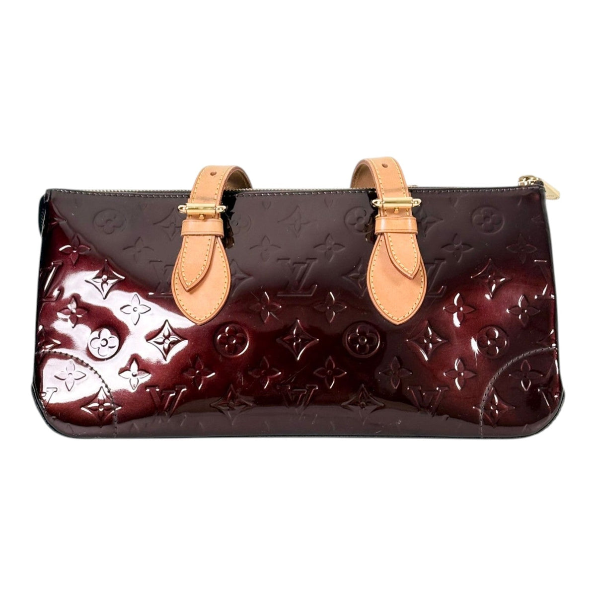 Louis Vuitton Burgundy Patent Leather Handbag