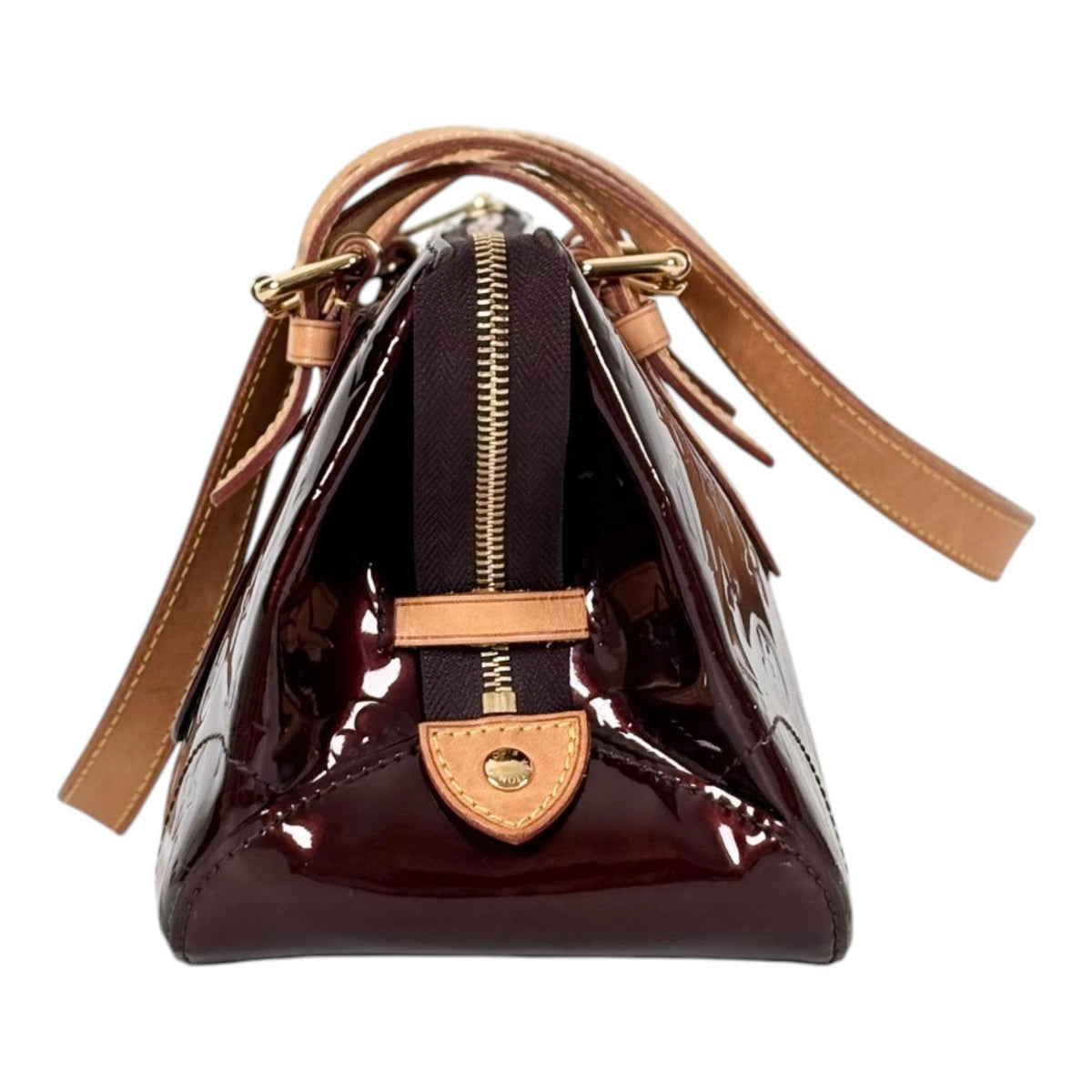 Louis Vuitton Burgundy Patent Leather Handbag