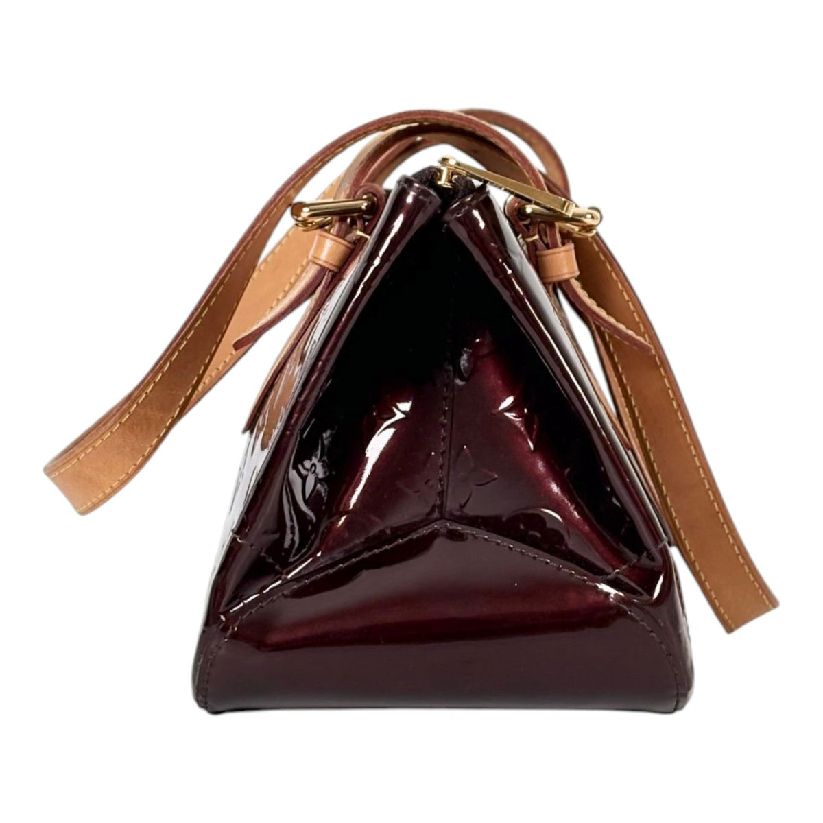 Louis Vuitton Burgundy Patent Leather Handbag