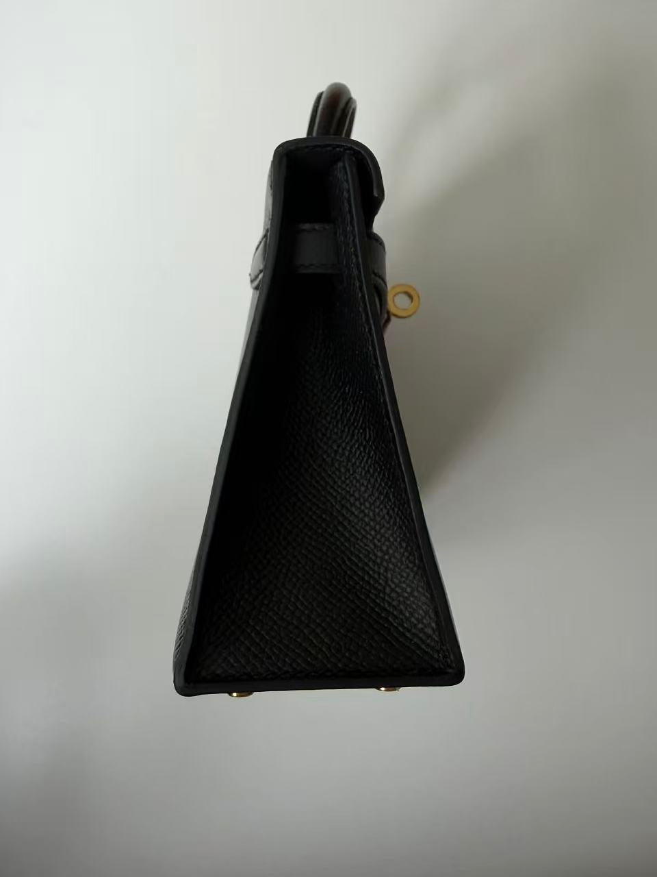 Hermès Mini Kelly 20 Black Epsom Leather Gold Hardware