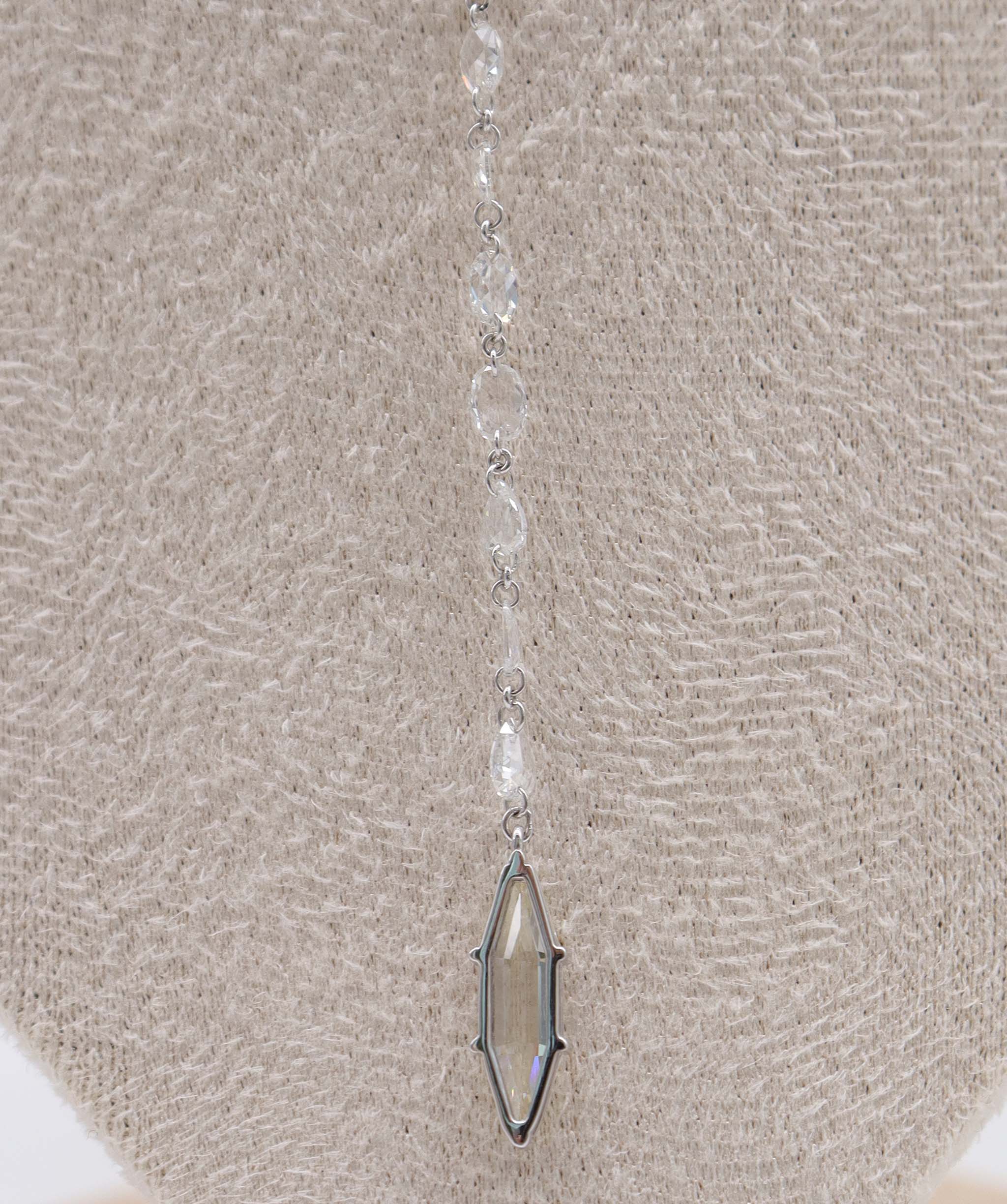 KAMYEN 8.28CT ROSE CUT CHOKER Necklace BU-NK3A