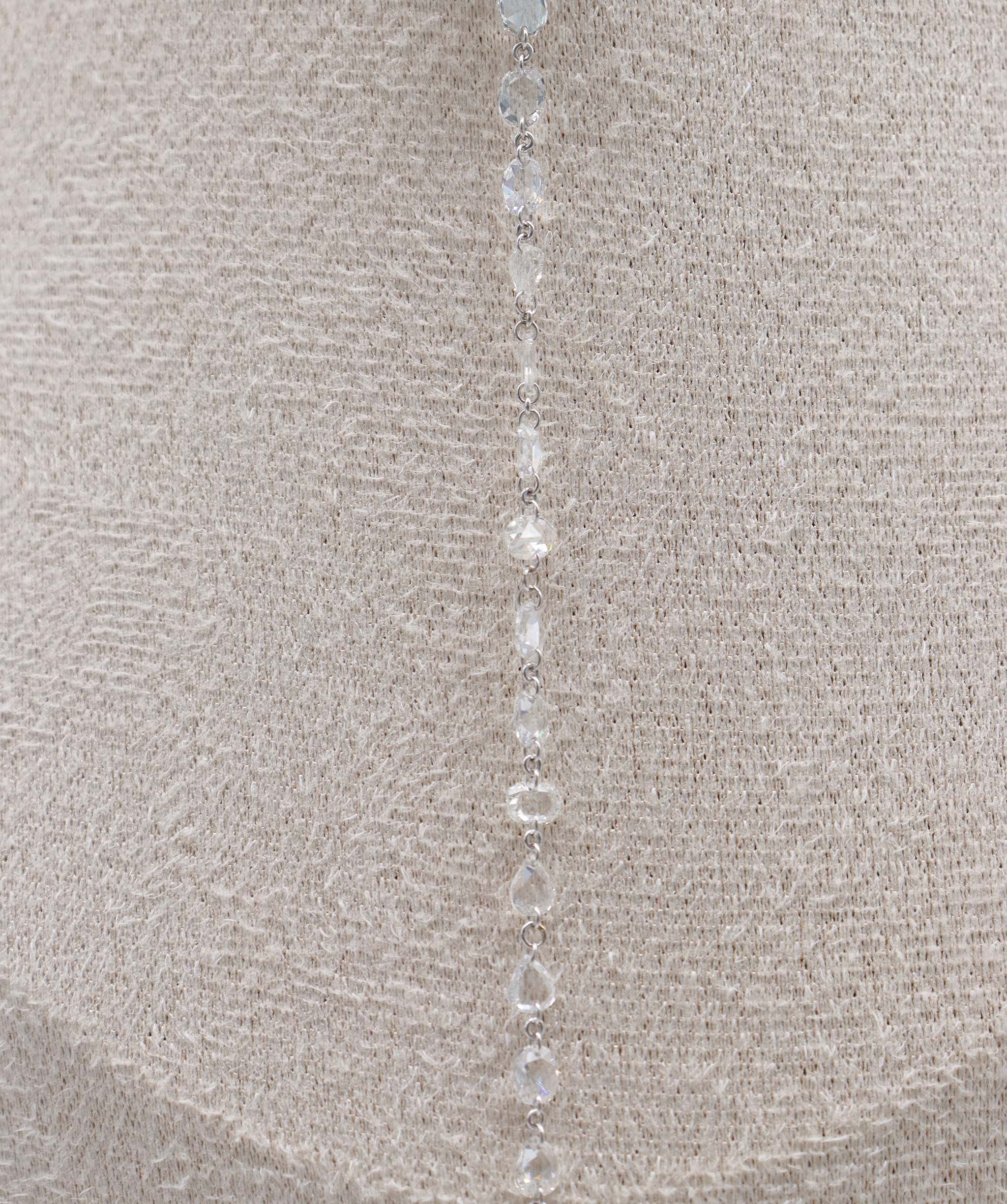 KAMYEN 8.28CT ROSE CUT CHOKER Necklace BU-NK3A