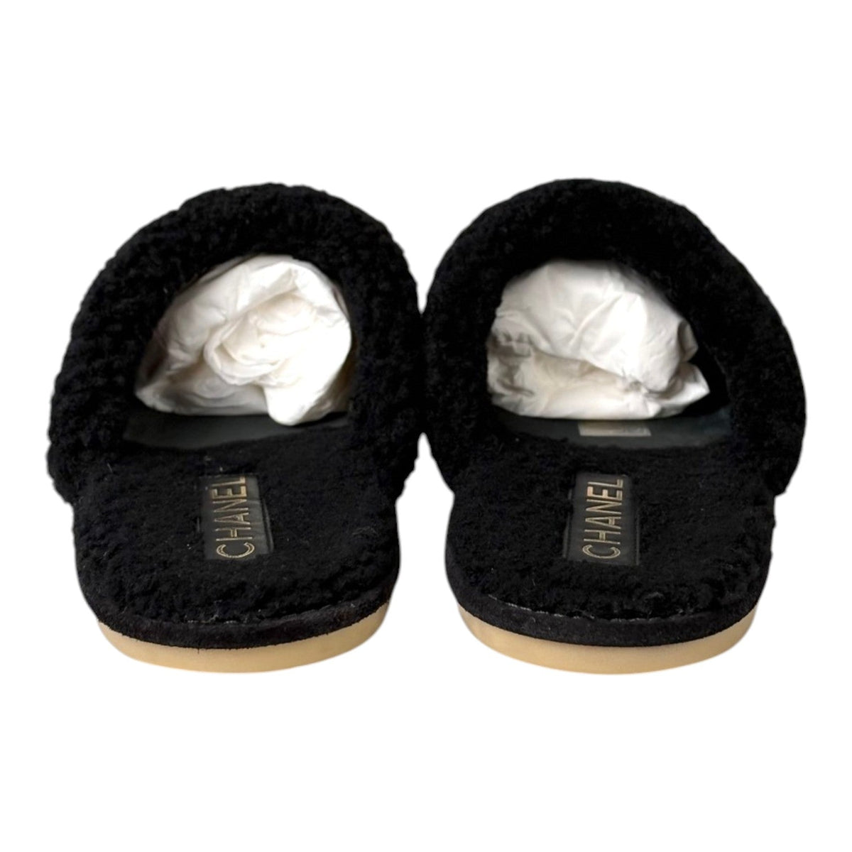 Chanel Black Slides - size 39C