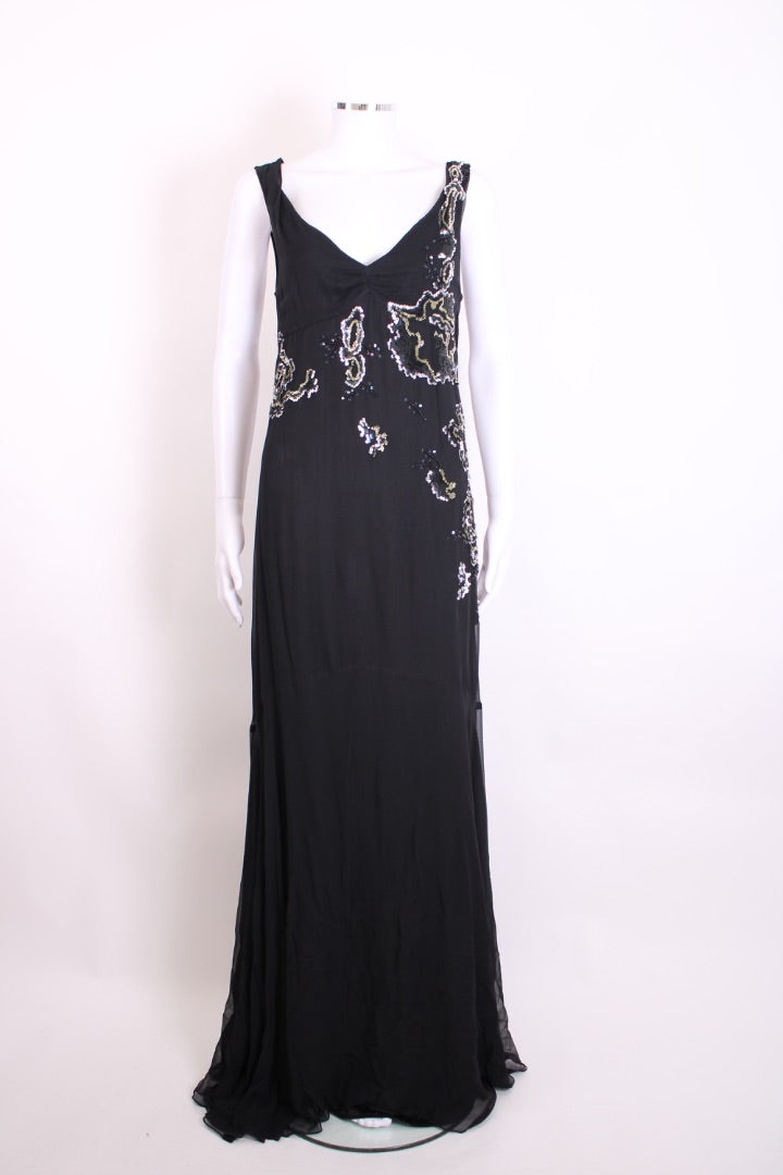 Galliano S/S Sequin Detail Dress Black M
