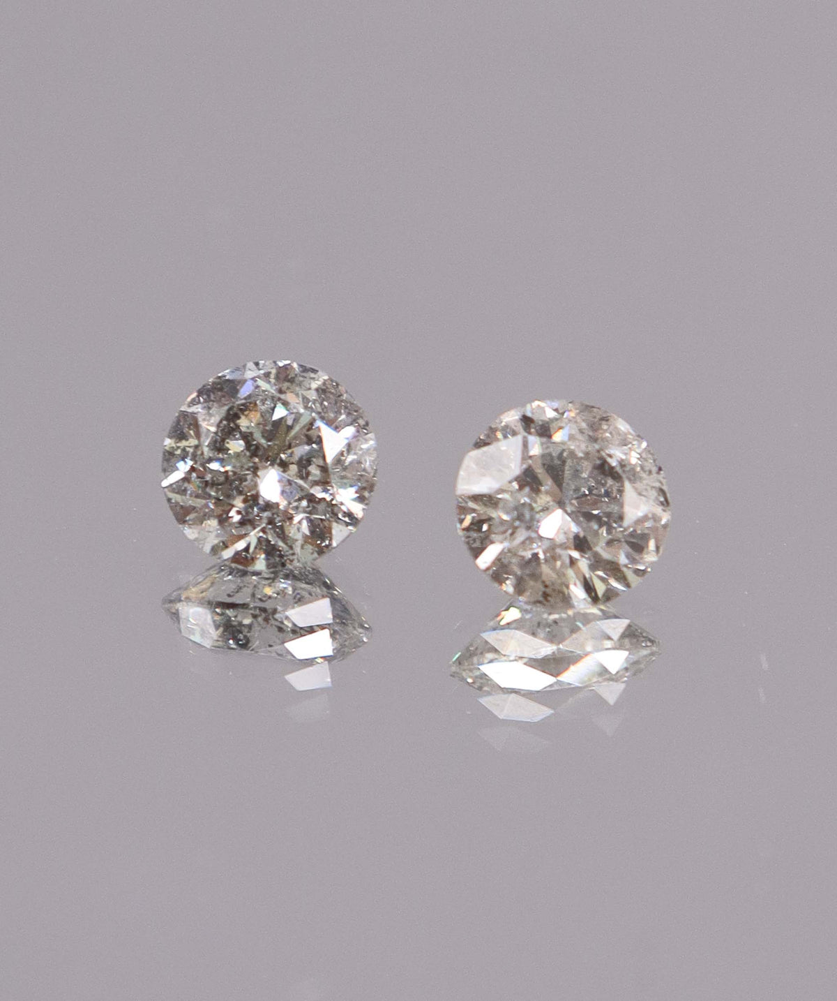 1.98ct D-G COMMERCIAL ROUND DIAMOND PAIR DXBS6691