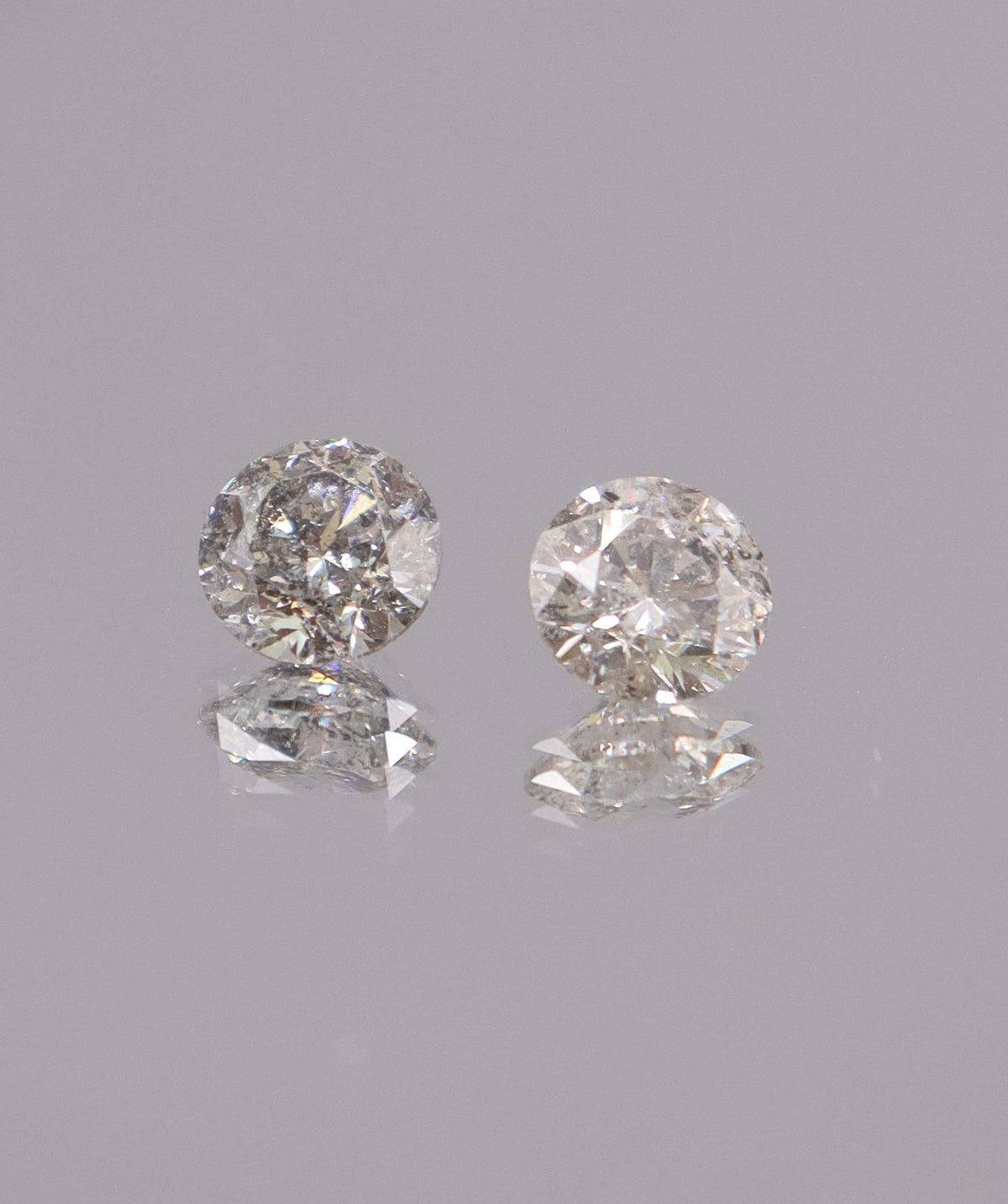 1.98ct D-G COMMERCIAL ROUND DIAMOND PAIR DXBS6691