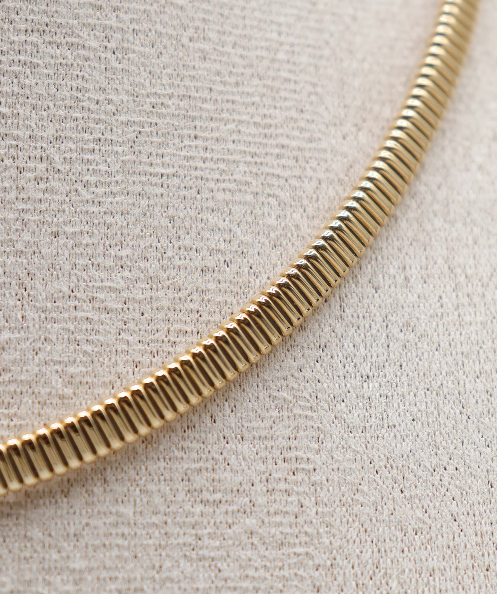 18k YG 14.18g 0.42ct Diamond Tubogas Necklace AFI095