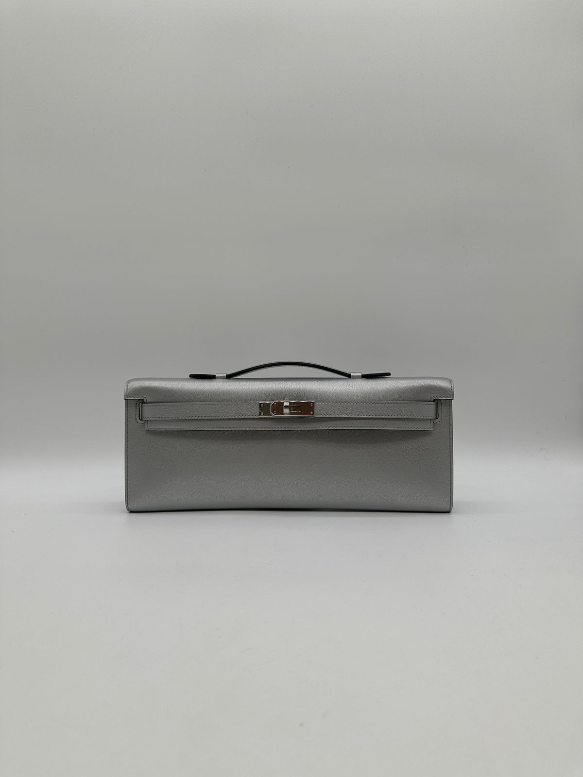 Hermès Kelly Cut Argent Chevre Palladium Hardware