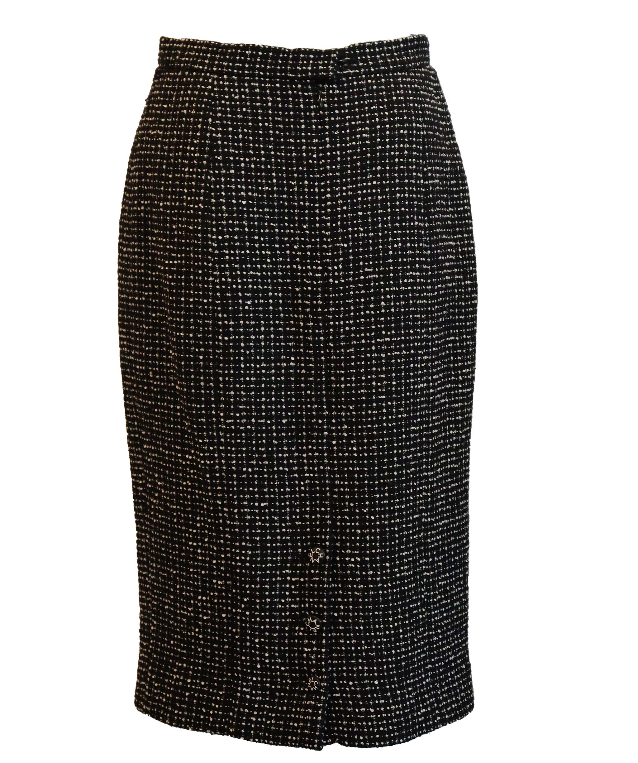 Chanel black white blazer set FT301