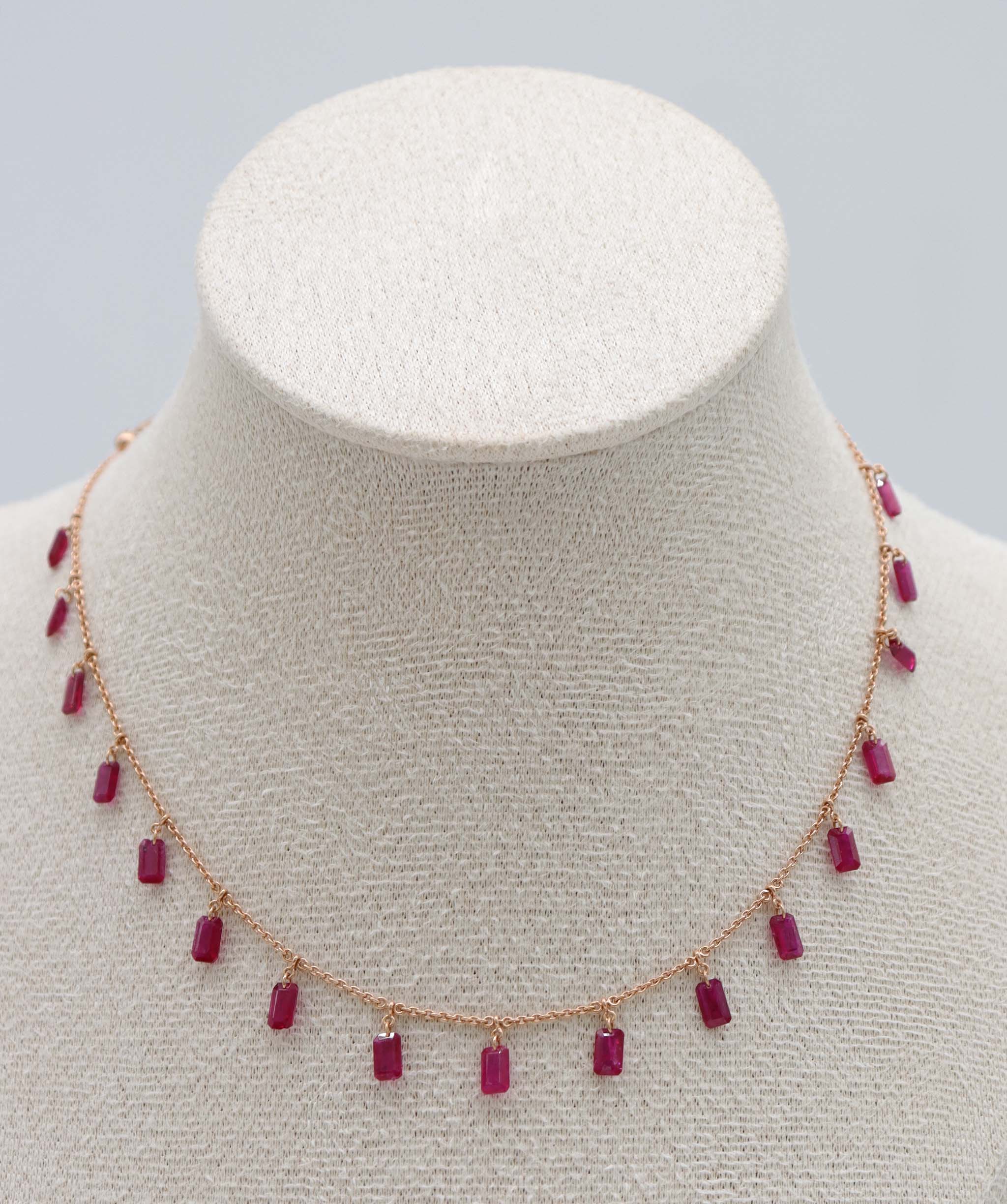 4.9CT RUBY ROSECUT (BH) NECKLACE C9387