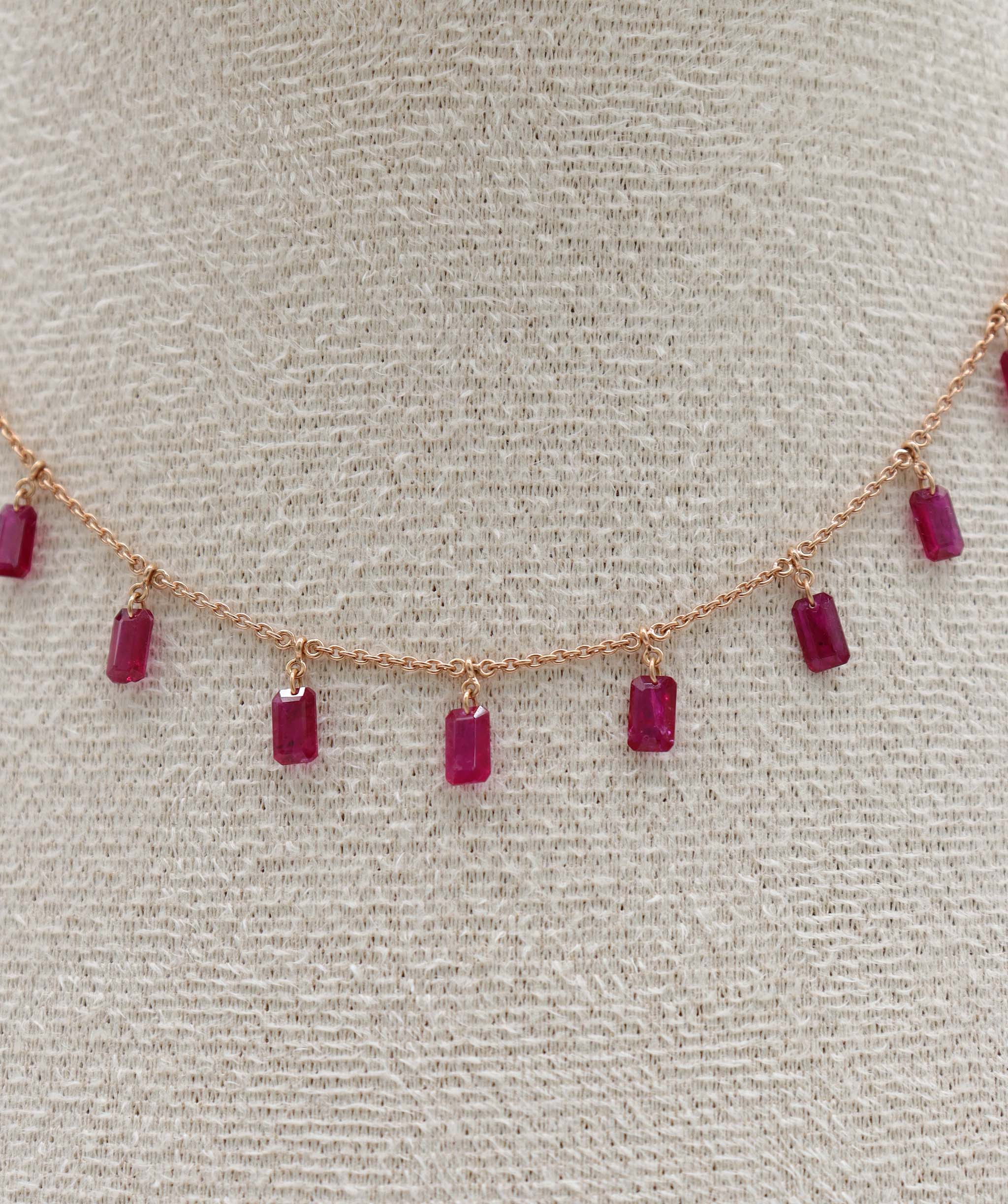 4.9CT RUBY ROSECUT (BH) NECKLACE C9387