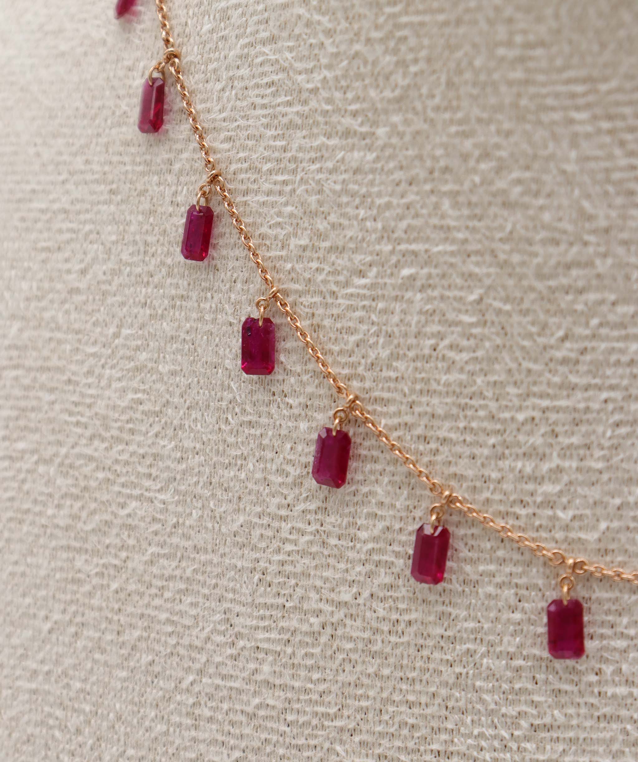 4.9CT RUBY ROSECUT (BH) NECKLACE C9387