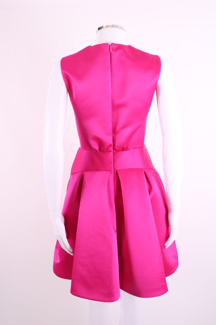Alexander McQueen Satin Fit & Flare Dress Pink IT38
