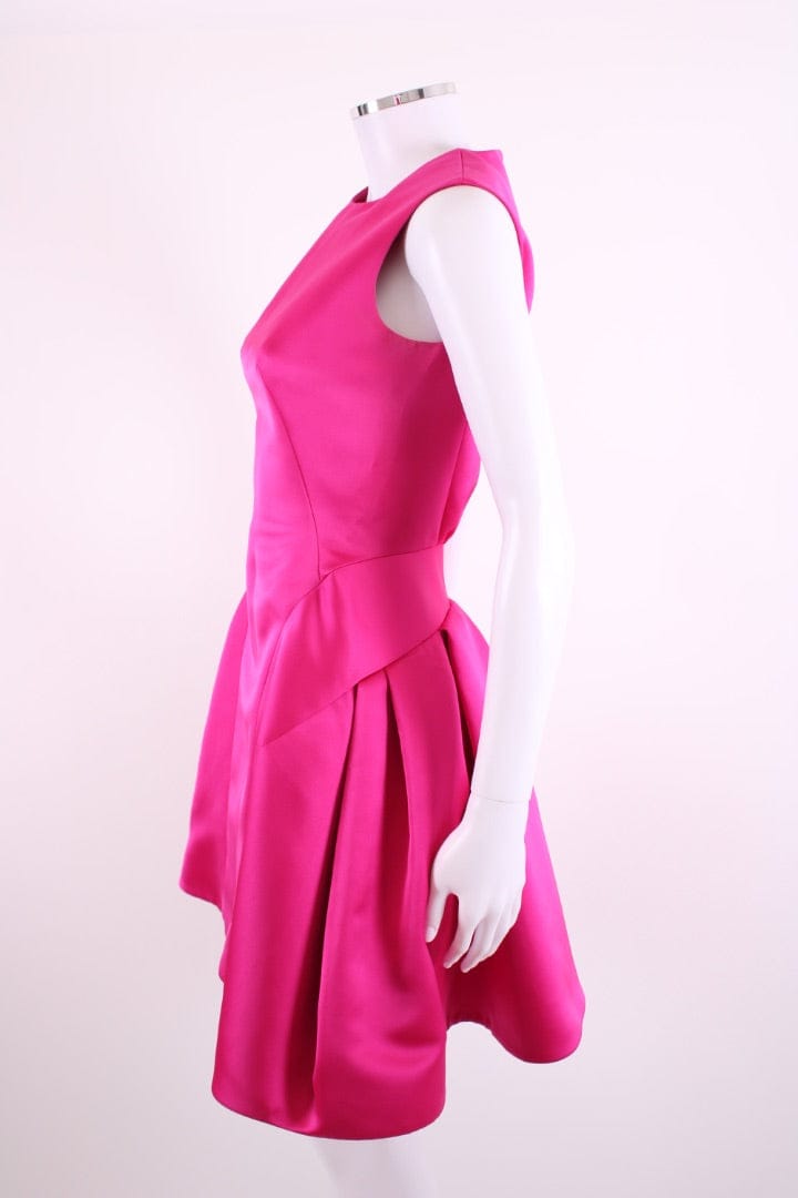 Alexander McQueen Satin Fit & Flare Dress Pink IT38