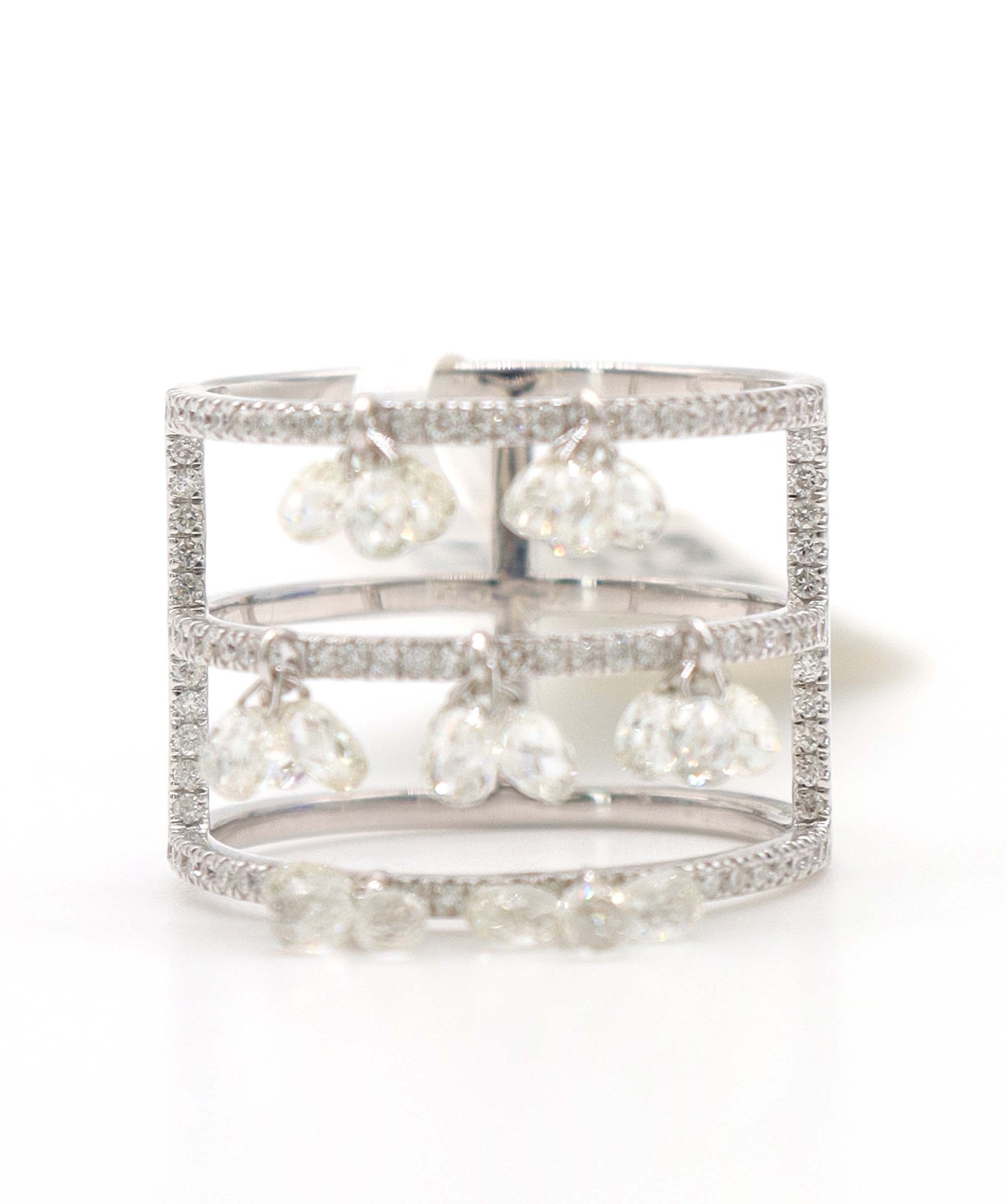 2.60ct SMALL DIAMONDS WHITE BRIO RING R4462