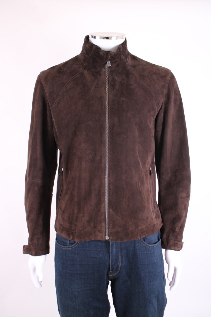 Zegna Sport Suede Jacket Brown M