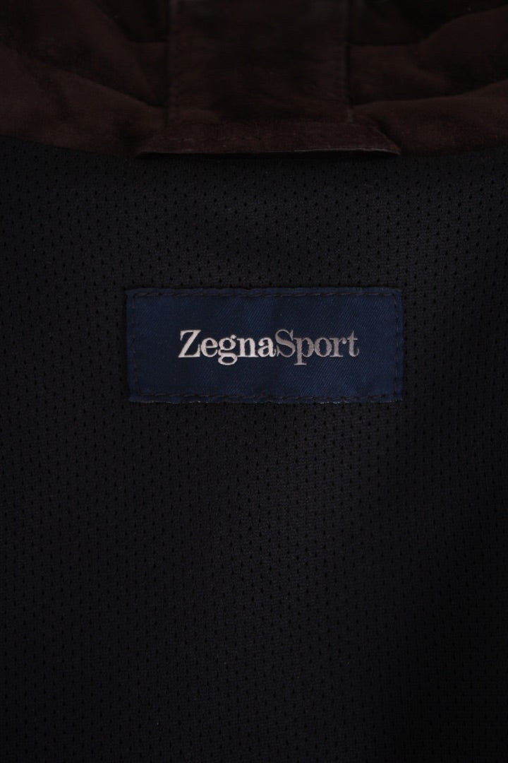 Zegna Sport Suede Jacket Brown M