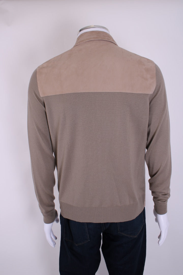 Loro Piana Suede/ Cashmere Jacket Cream S