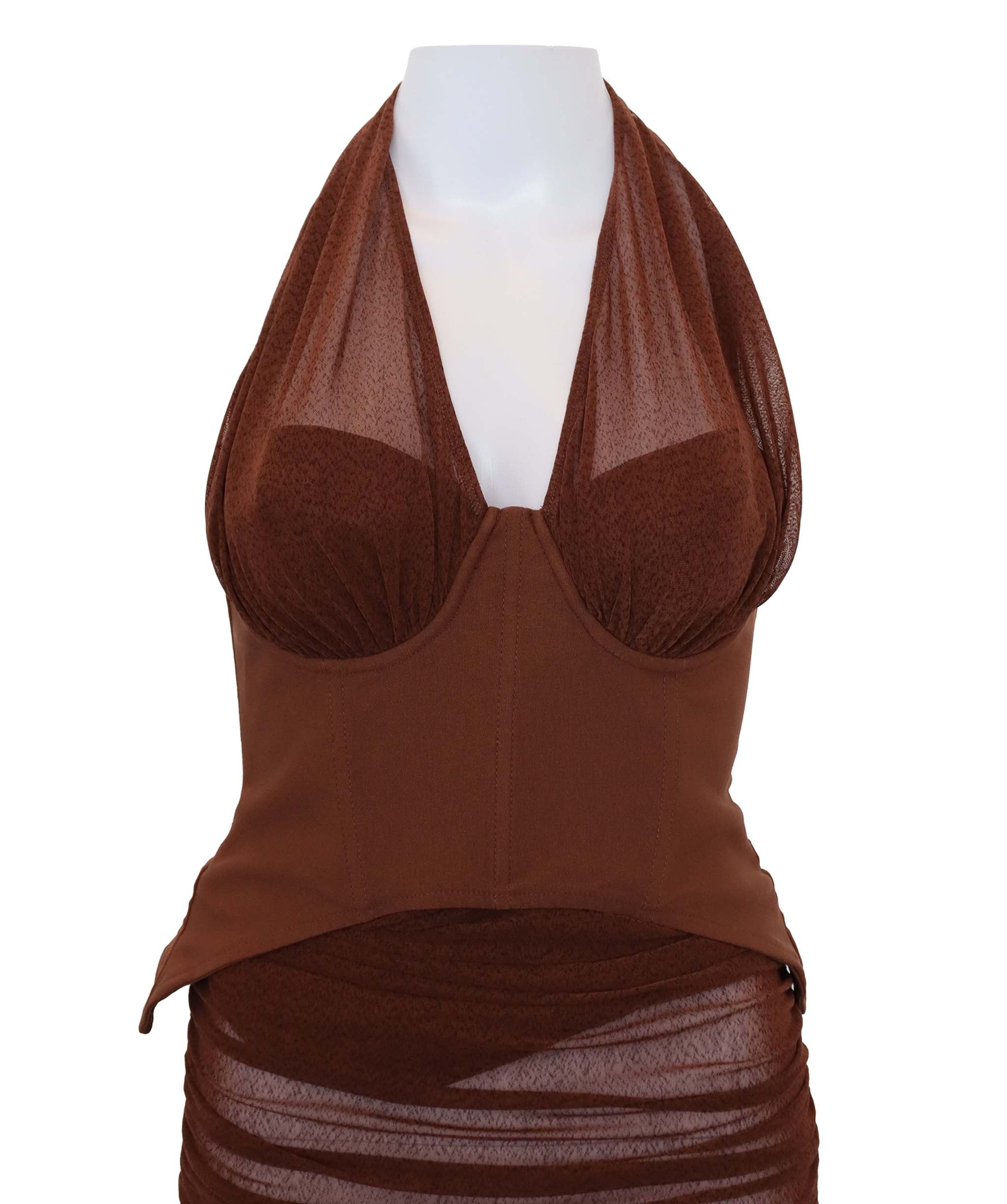 Dress Camila Coelho brown ASC7153