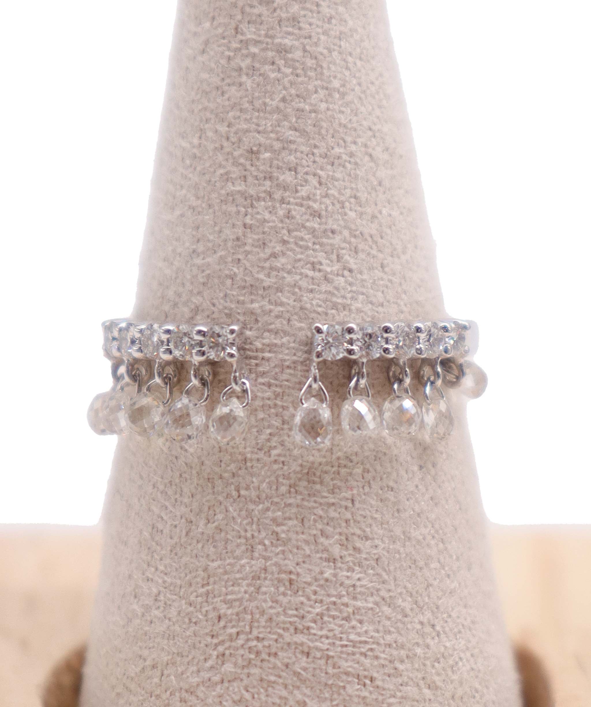 WHITE BRIOLETTE SMALL DIAMONDS R4051