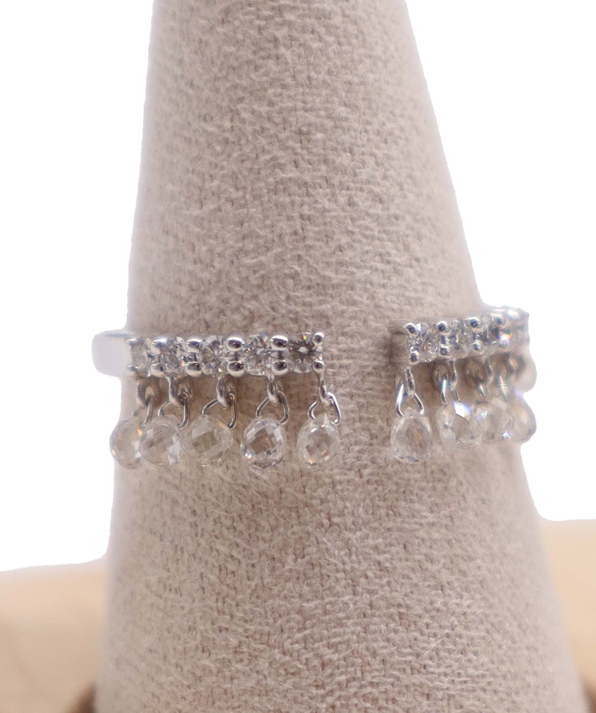 WHITE BRIOLETTE SMALL DIAMONDS R4051