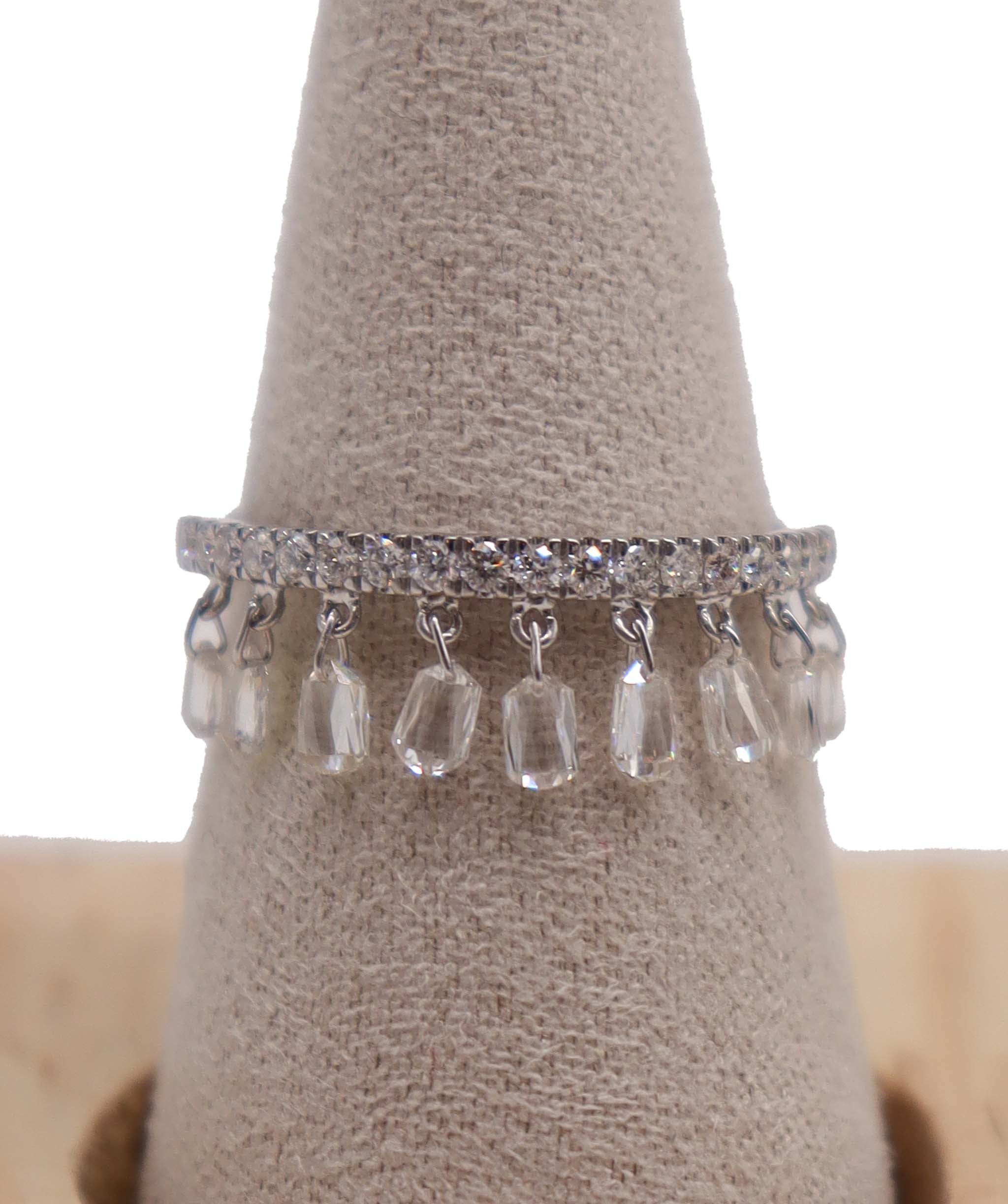 WHITE FLAT BRIO SMALL DIAMONDS R3787