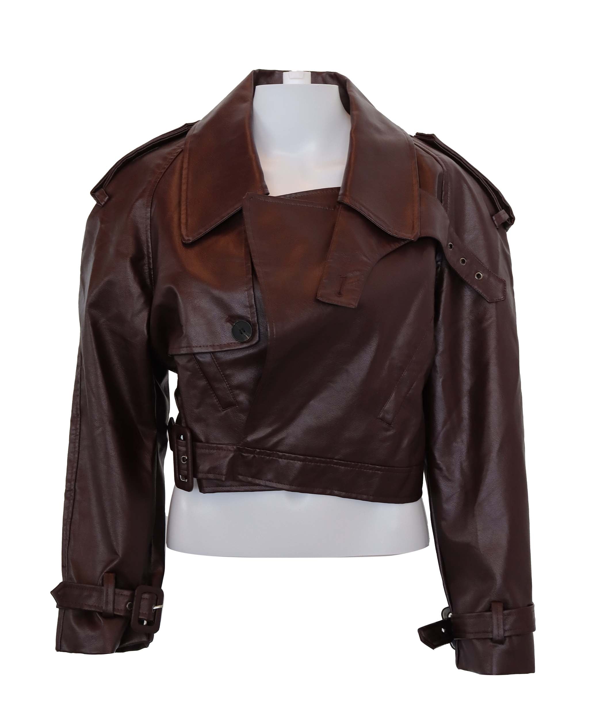 Leather jacket Madame magdalena Brown ASC7135